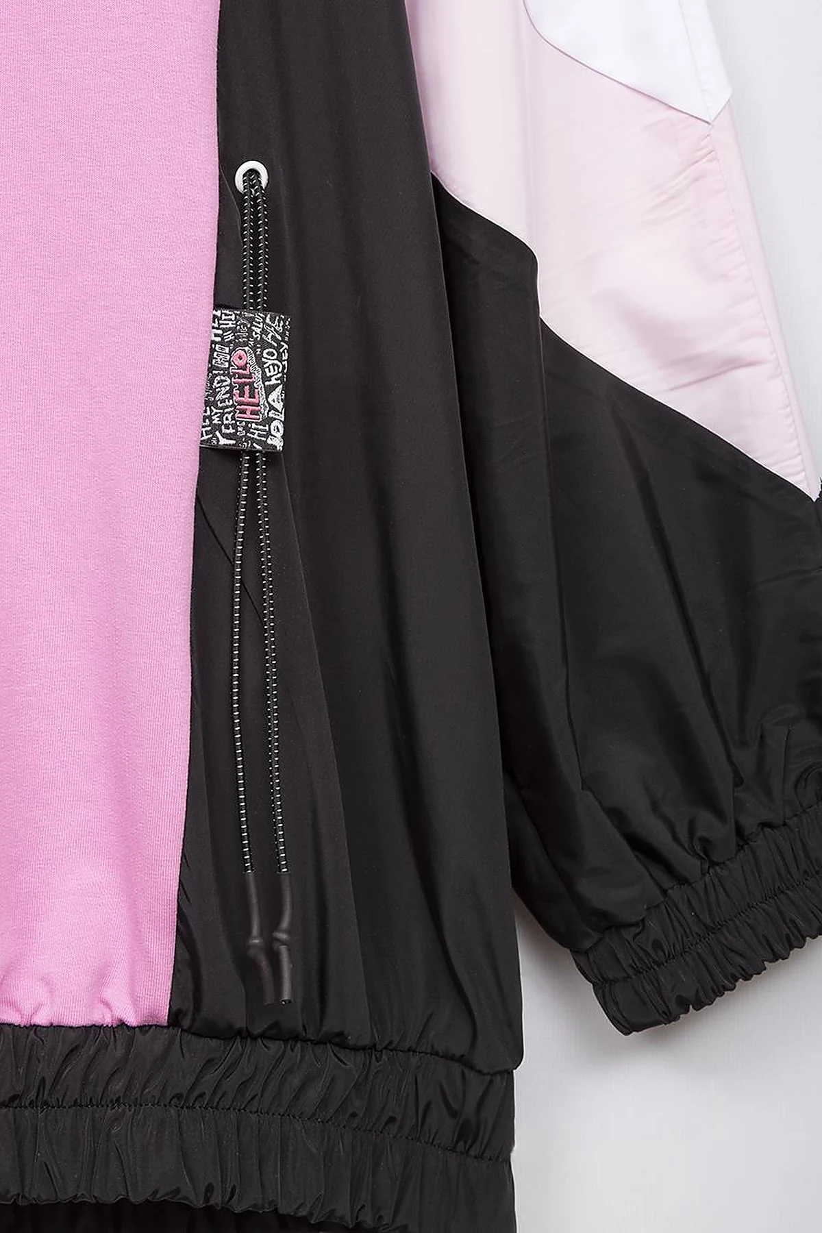 Kapüşonlu Lastikli Garnili SweatShirt Şeker Pembe