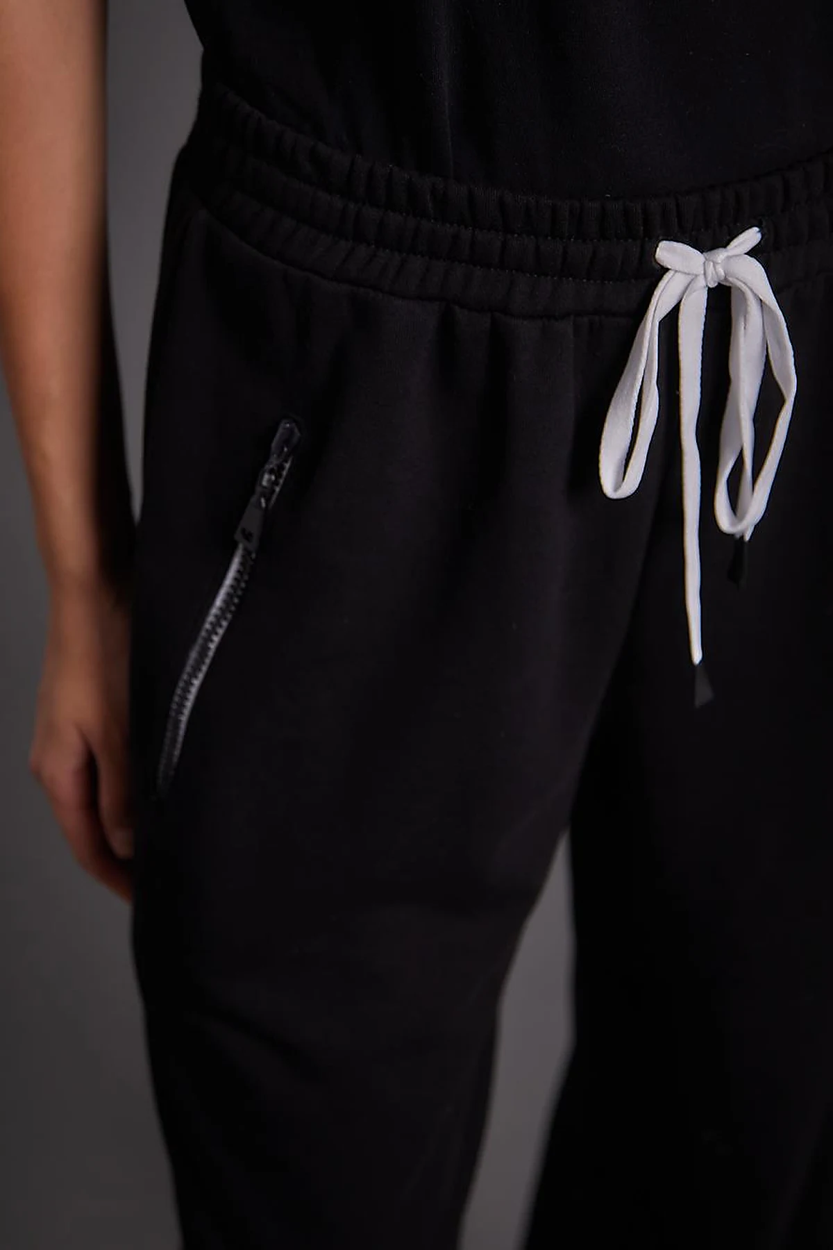 Bel Lastikli Jogger Pantolon Siyah