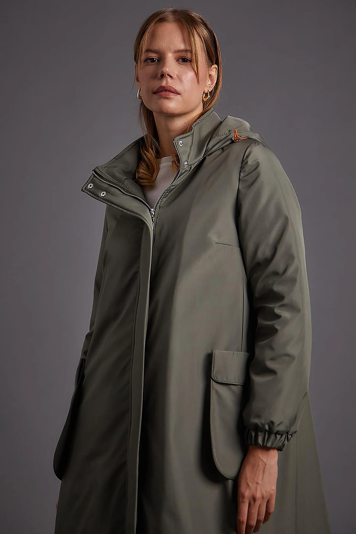 Hooded, Large Pocket, Wear-Go Khaki