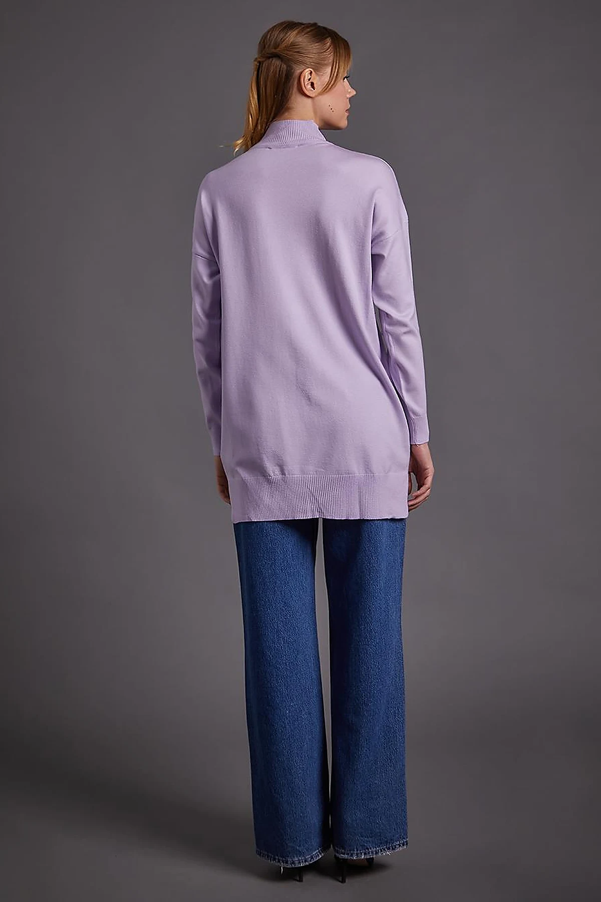 Decorative Tassel Knitwear Tunic Lilac