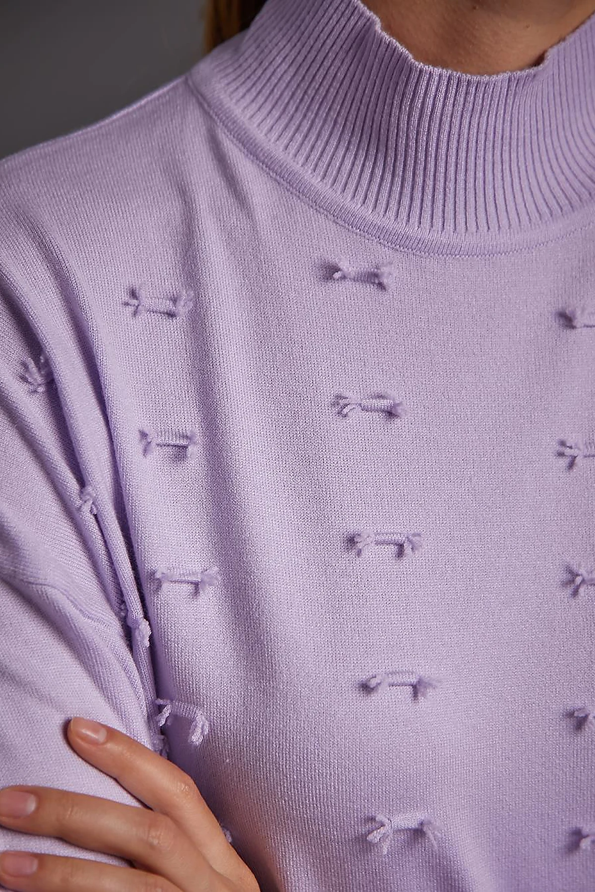 Decorative Tassel Knitwear Tunic Lilac