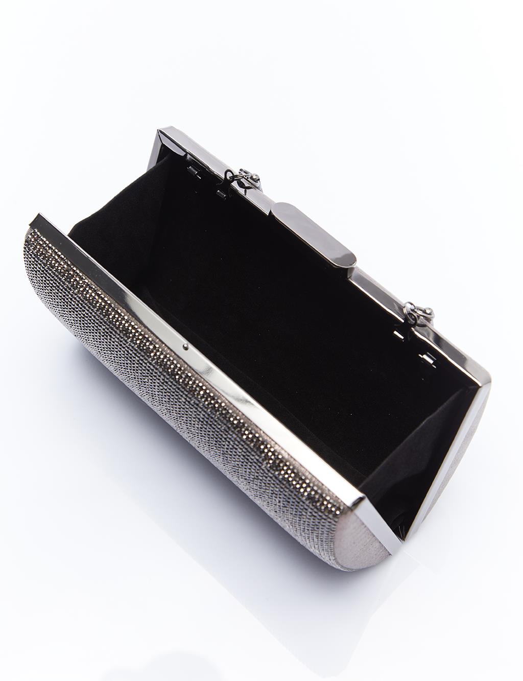 Taş Detaylı Abiye Çanta Antrasit