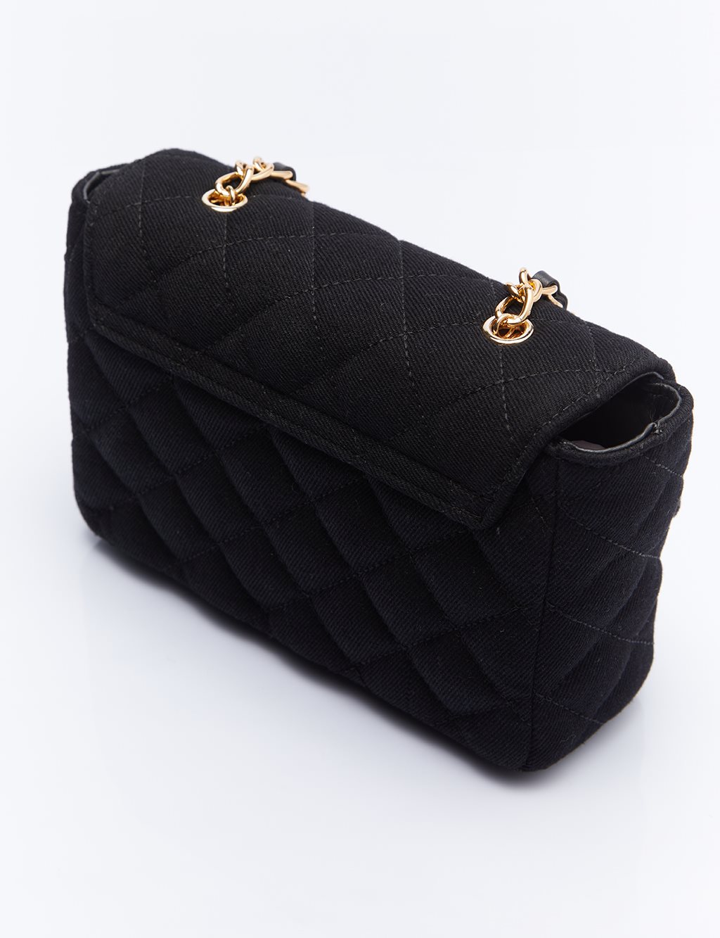 Covered Fabric Bag in Black