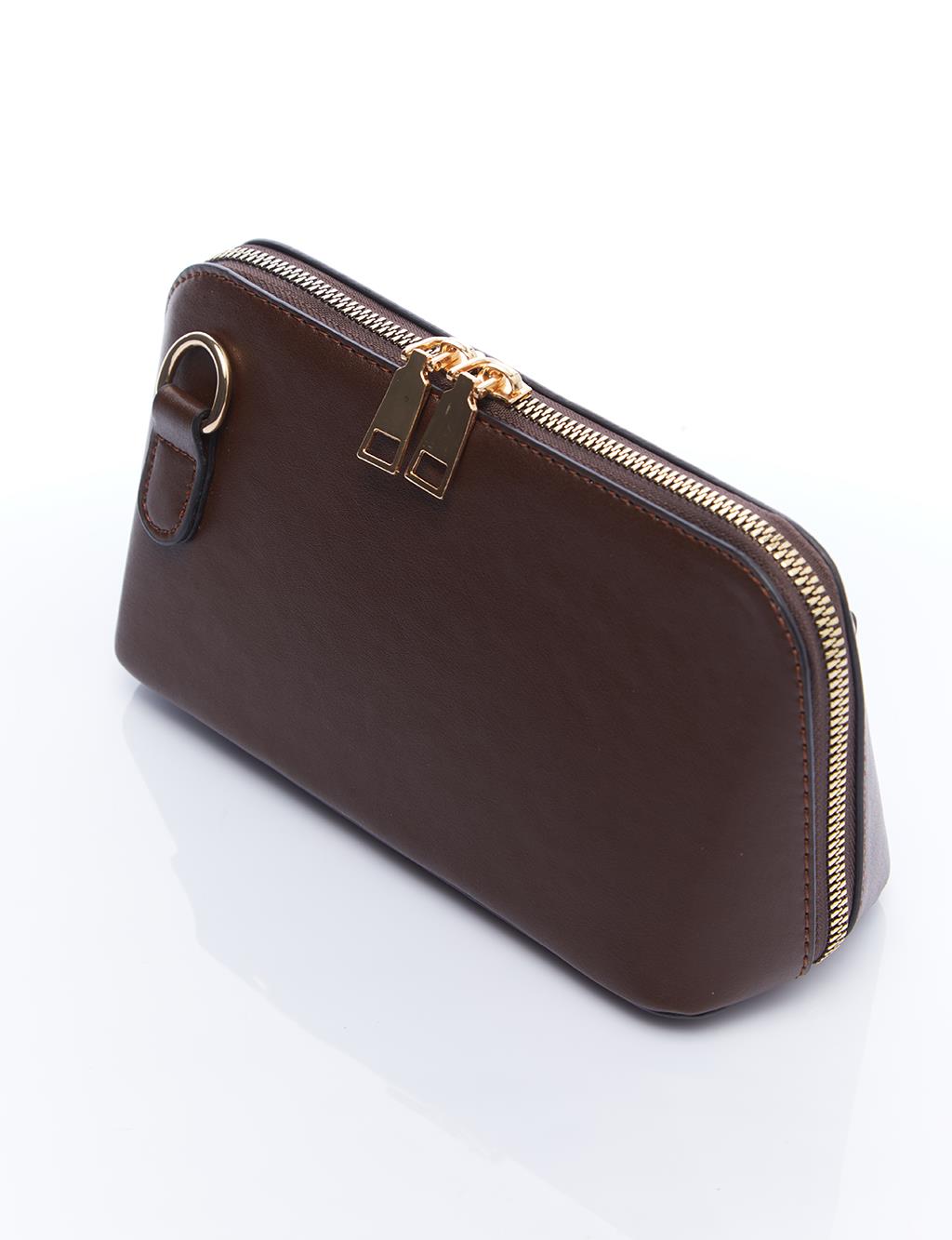 Dikdörtgen Form Çapraz Askılı Çanta Kahve