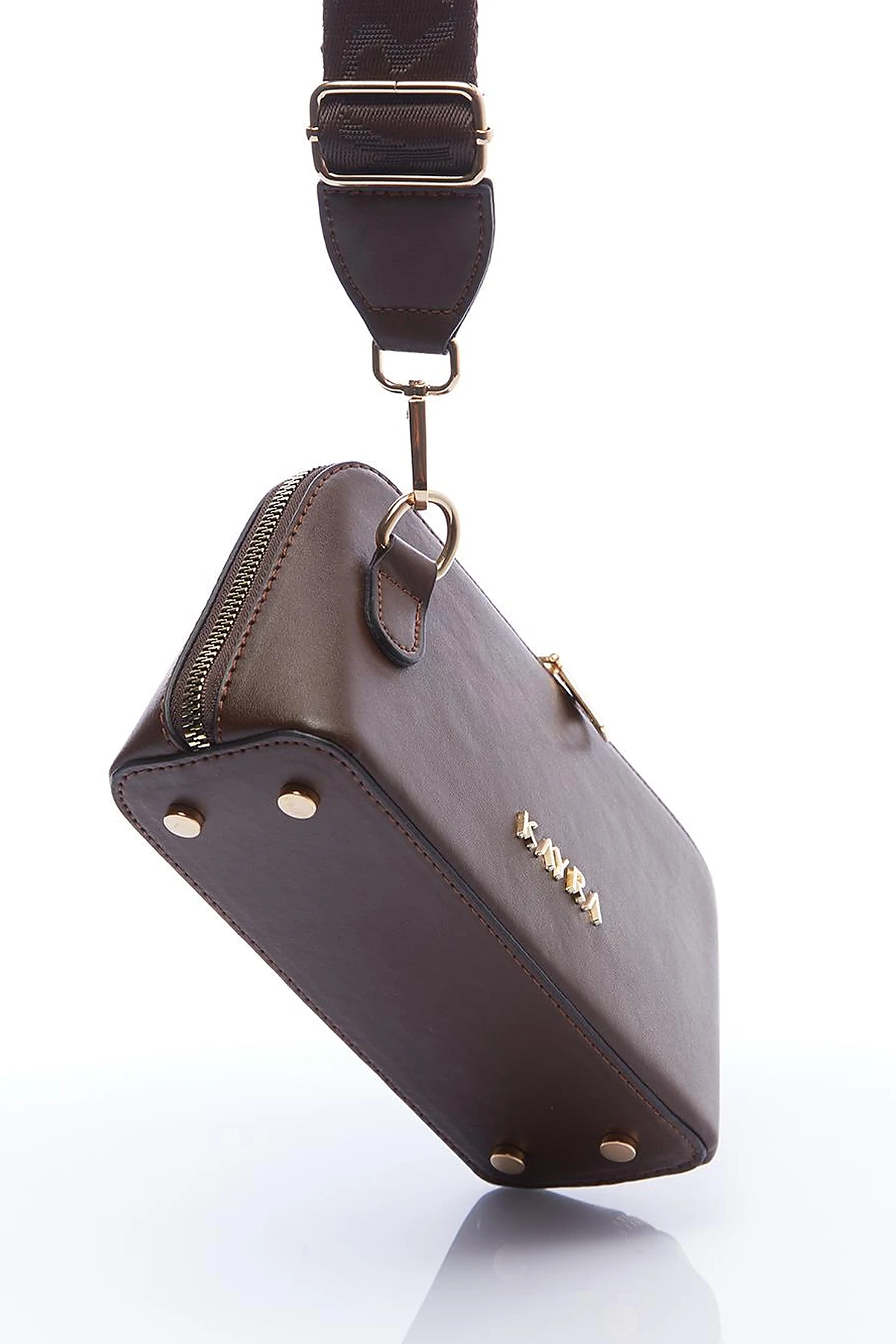 Rectangular Form Crossbody Bag Brown