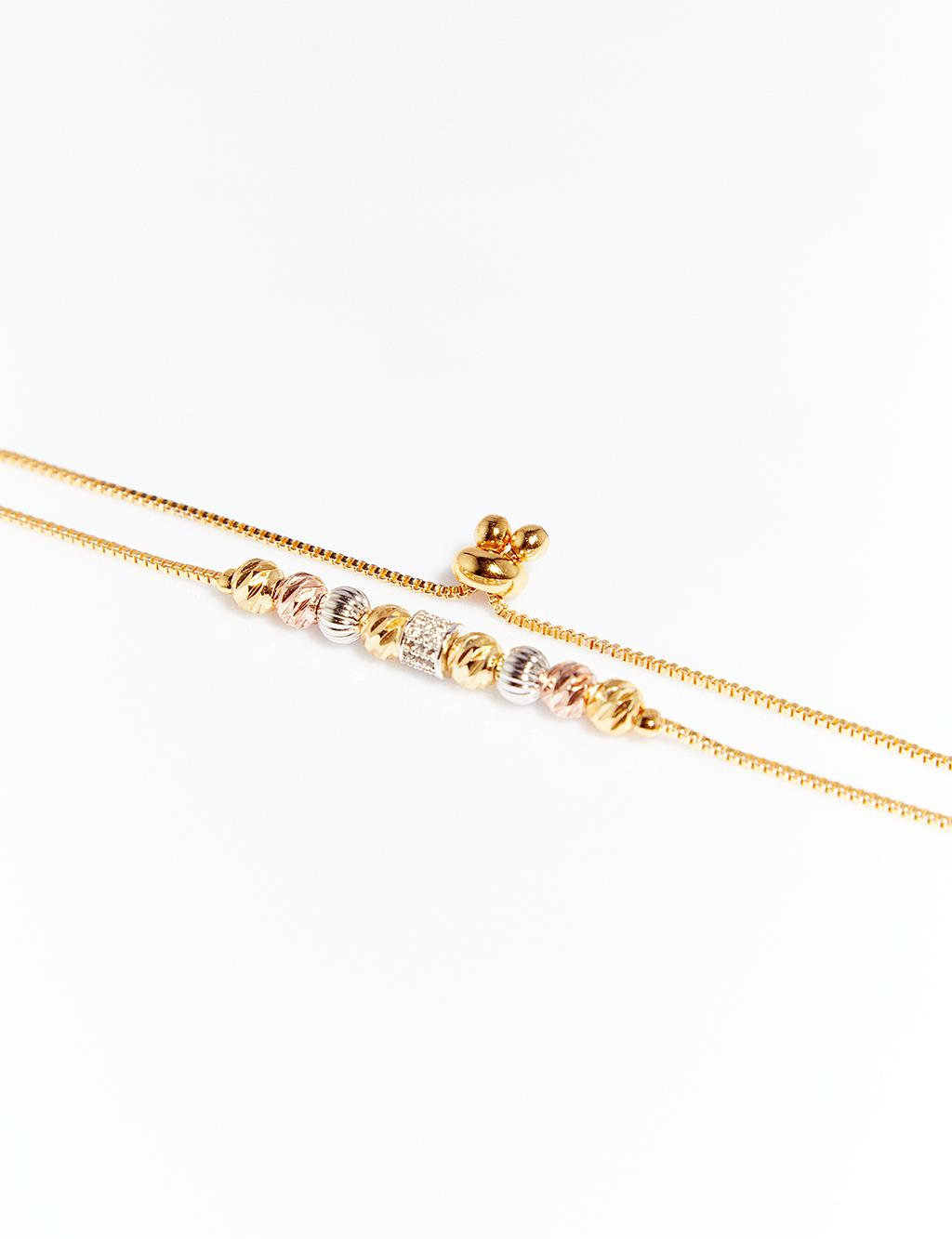 Dorika Zirkon Taşlı Bileklik Gold
