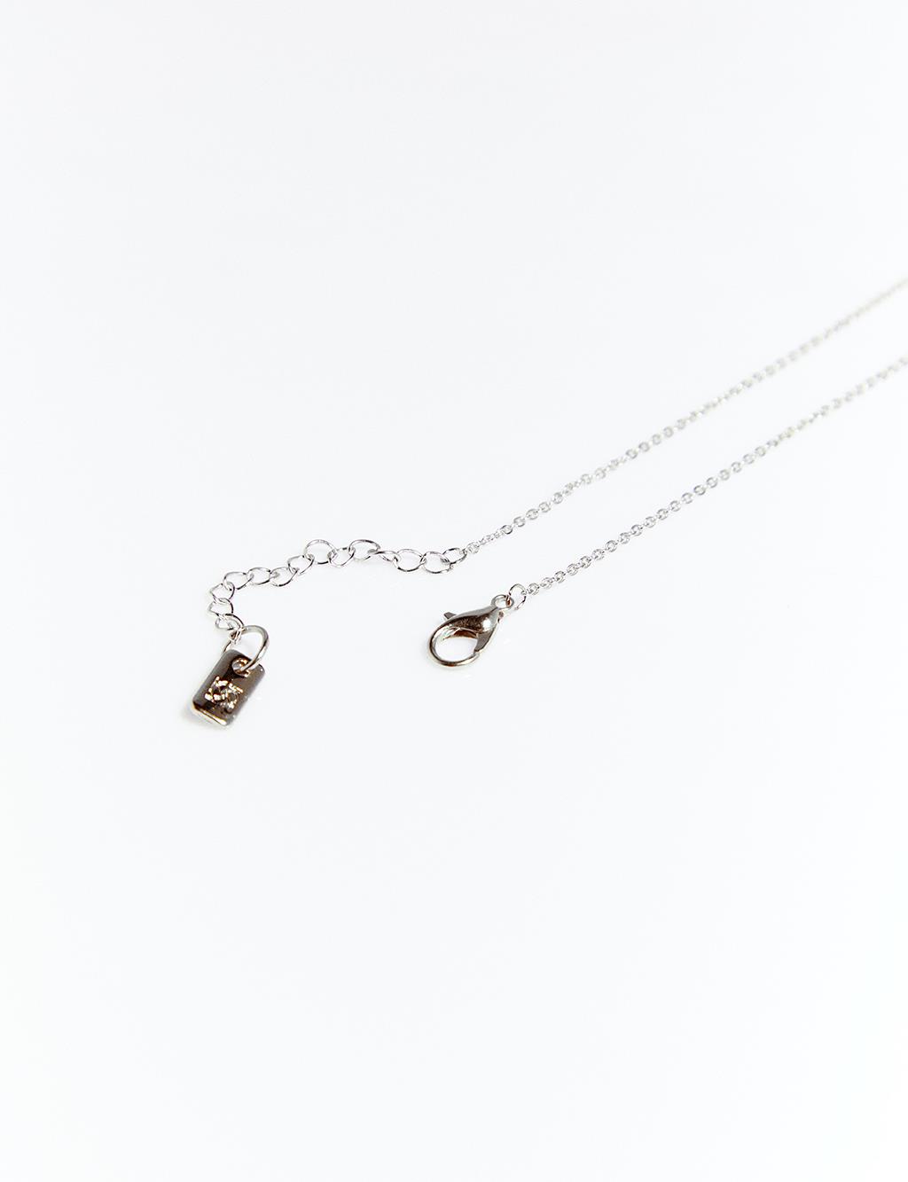 Minimal Pendant Necklace Silver