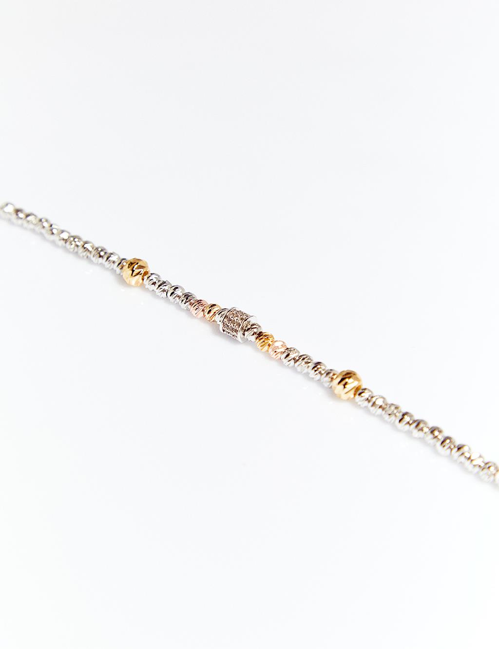 Dorika Zircon Stone Stud Bracelet Gold