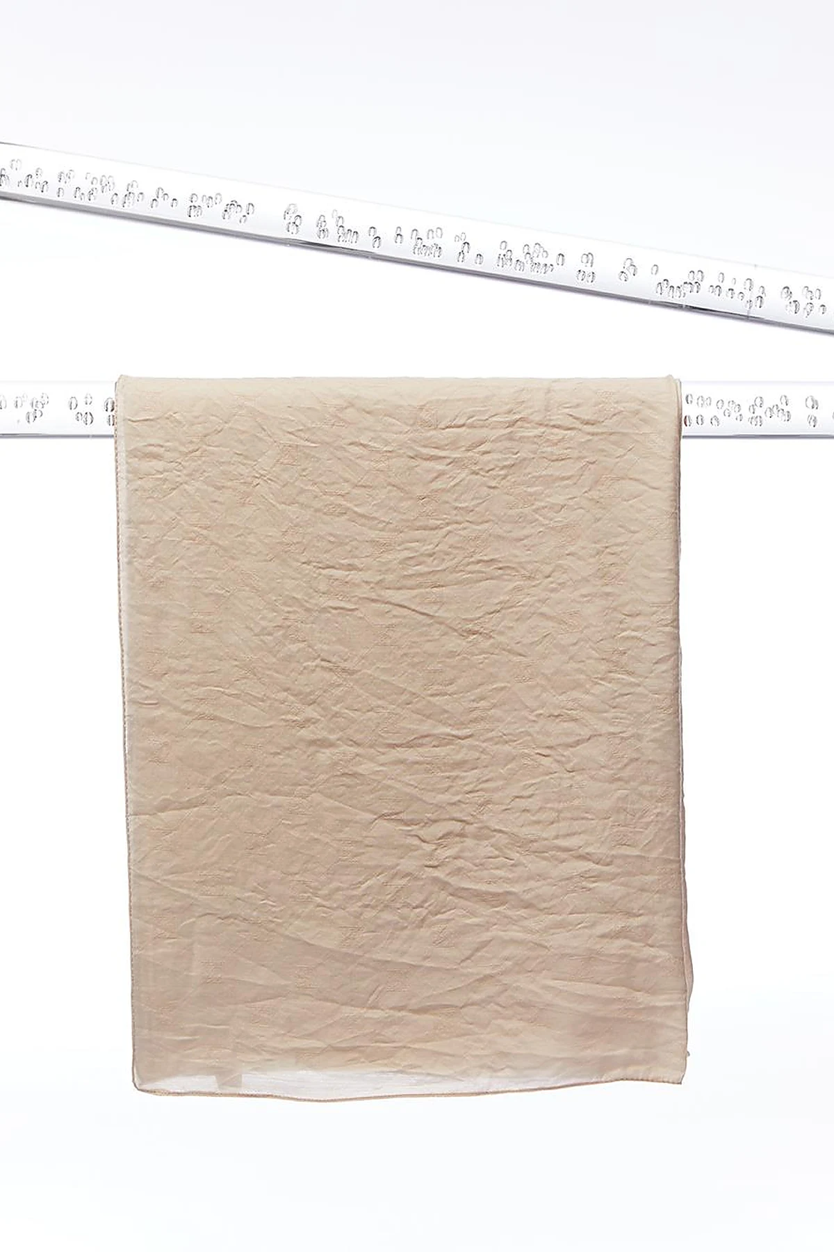 Hexagon Monogram Jacquard Viscose Woven Shawl Beige