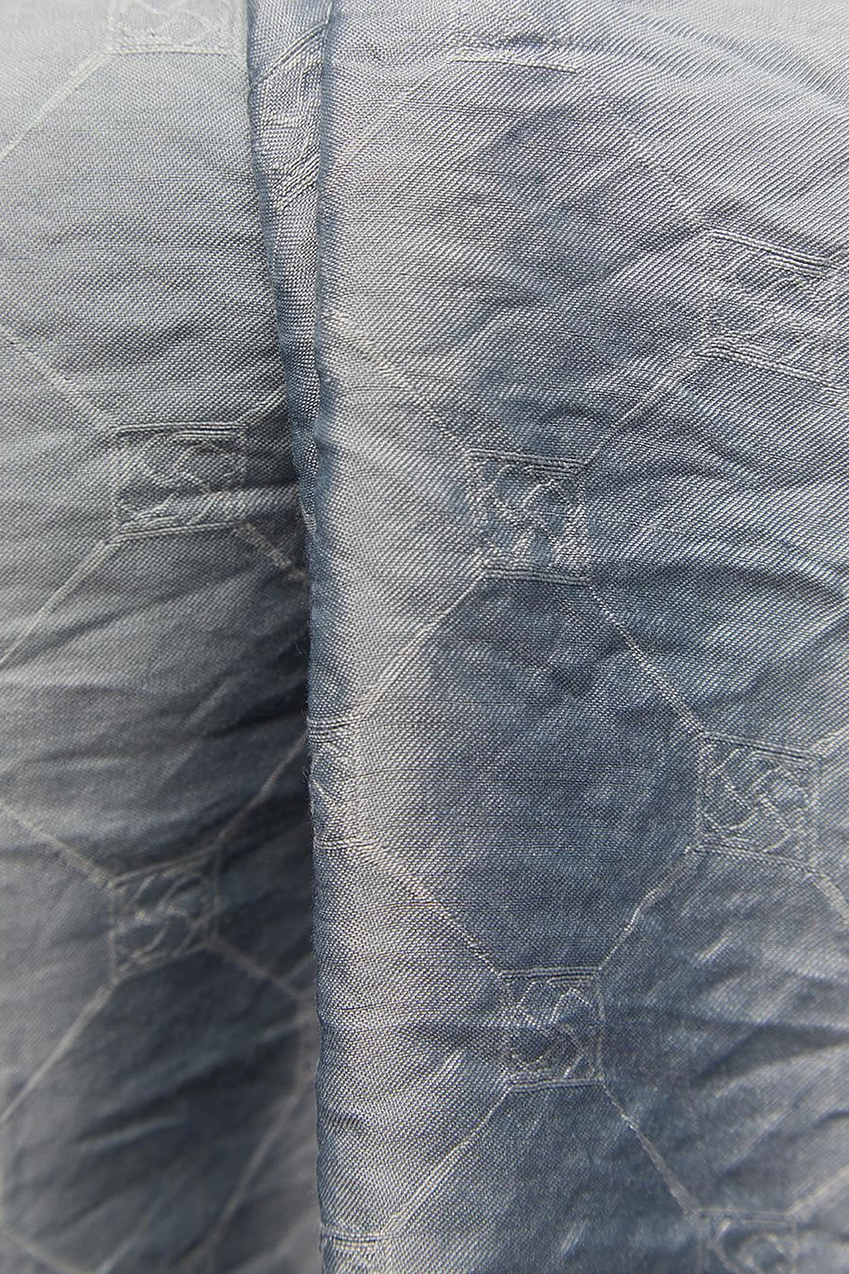 Hexagon Monogram Jacquard Viscose Woven Shawl Gray