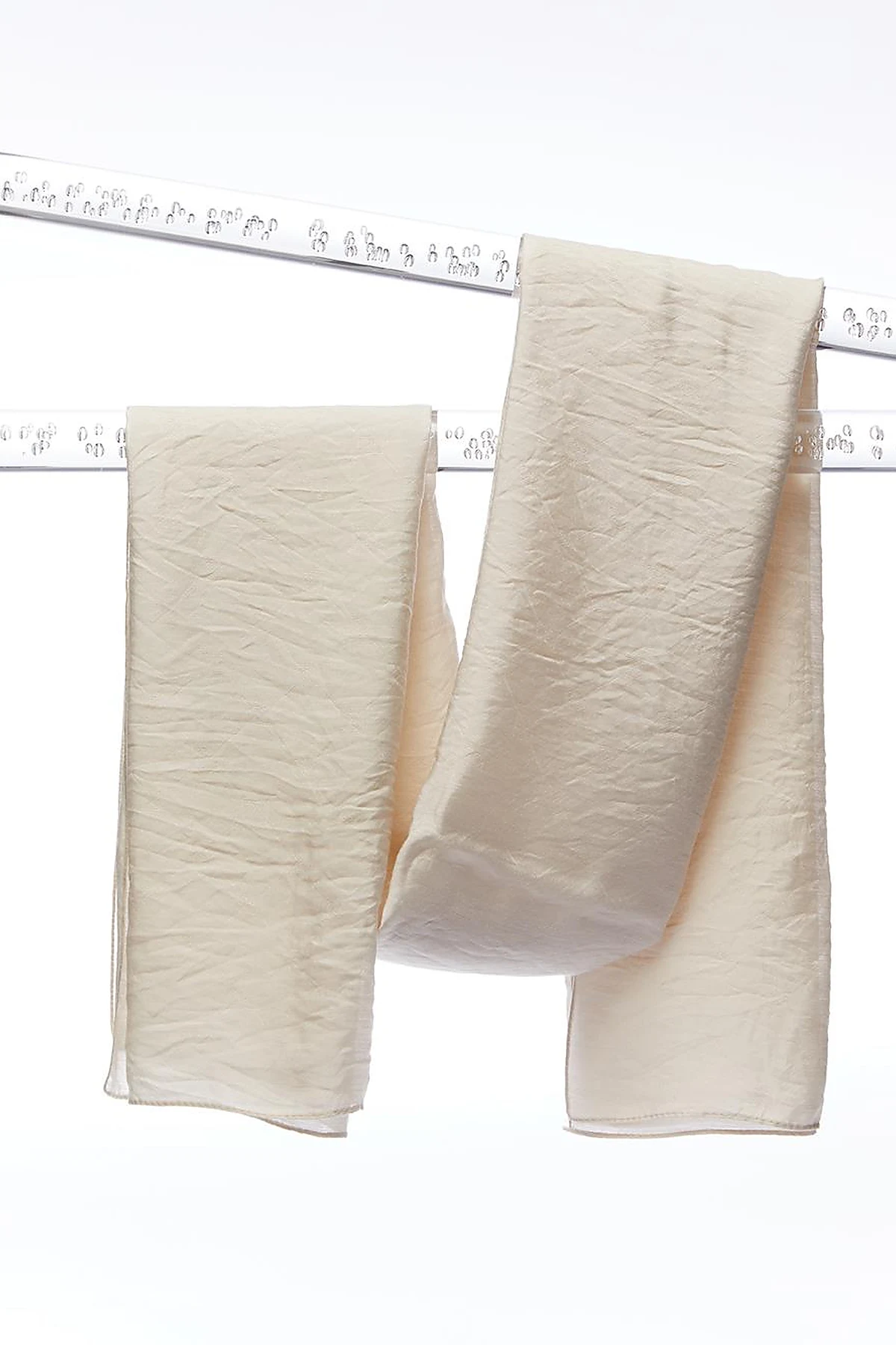 Hexagon Monogram Jacquard Viscose Woven Shawl Cream