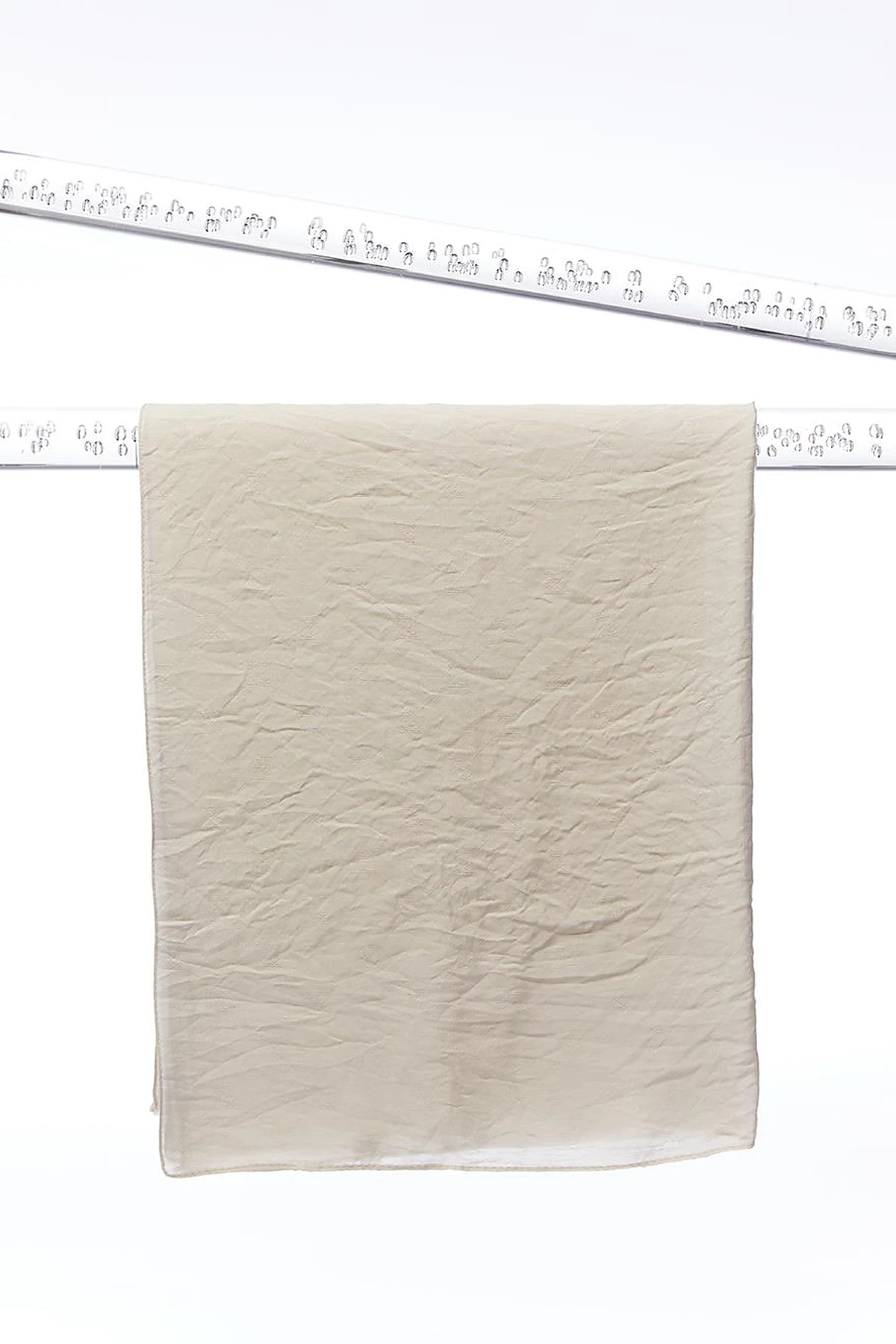 Hexagon Monogram Jacquard Viscose Woven Shawl Cream