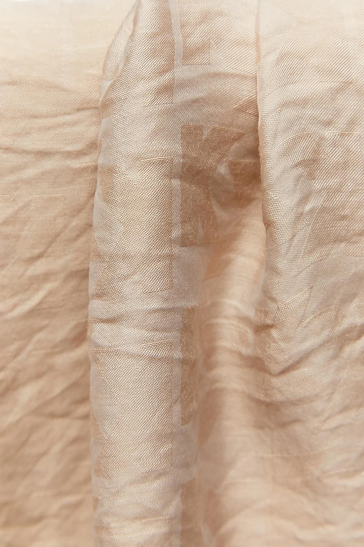 Monogram Jacquard Viscose Woven Shawl Beige
