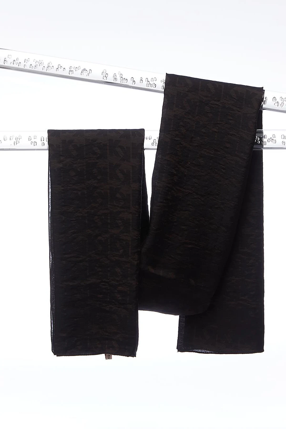 Monogram Jacquard Viscose Woven Shawl Black