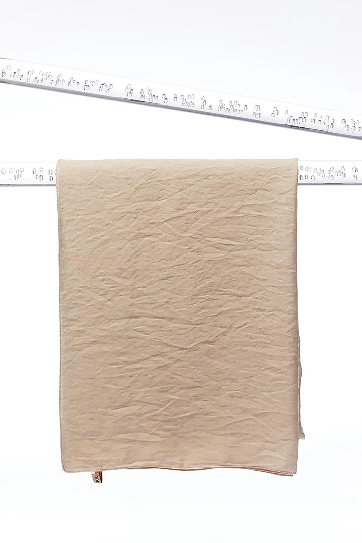Checker Monogram Jacquard Viscose Shawl Beige