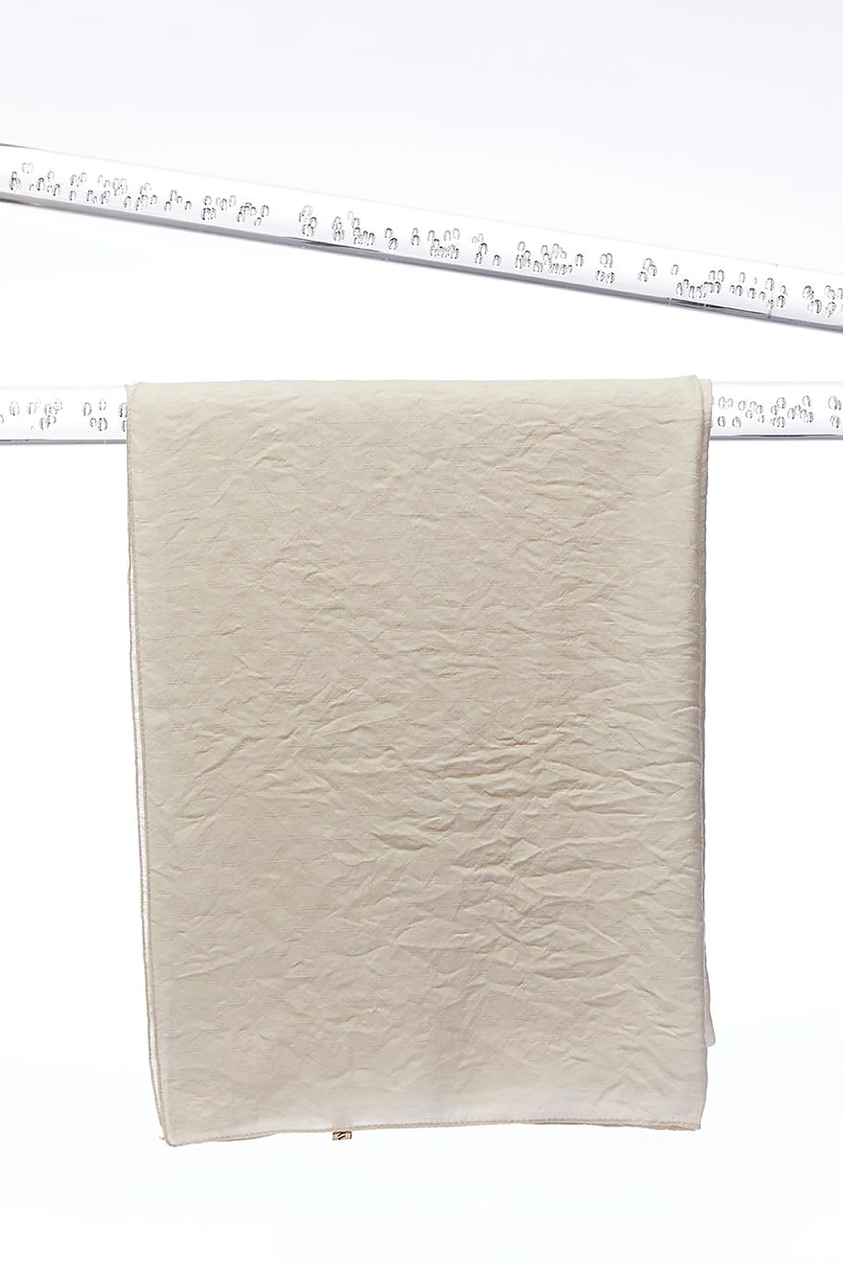Checker Monogram Jacquard Viscose Shawl Cream