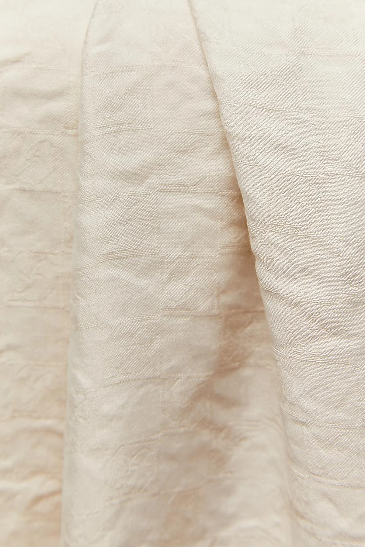 Checker Monogram Jacquard Viscose Shawl Cream