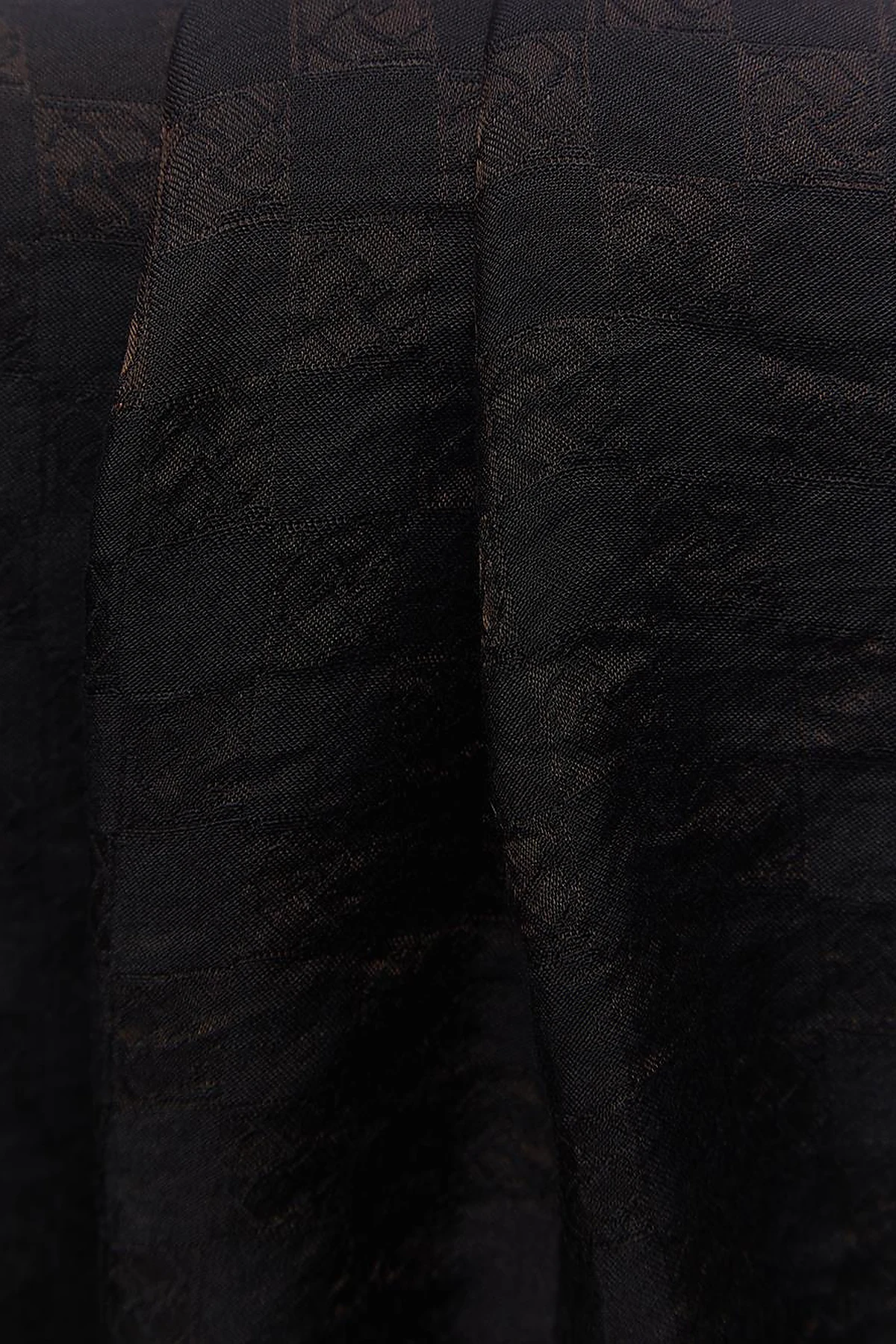 Checker Monogram Jacquard Viscose Shawl Black