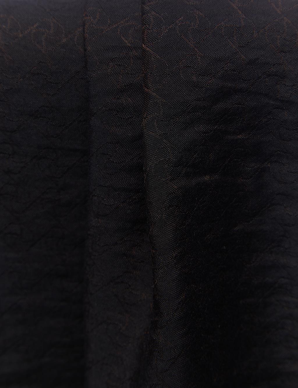 Mini Monogram Jacquard Viscose Woven Shawl Black