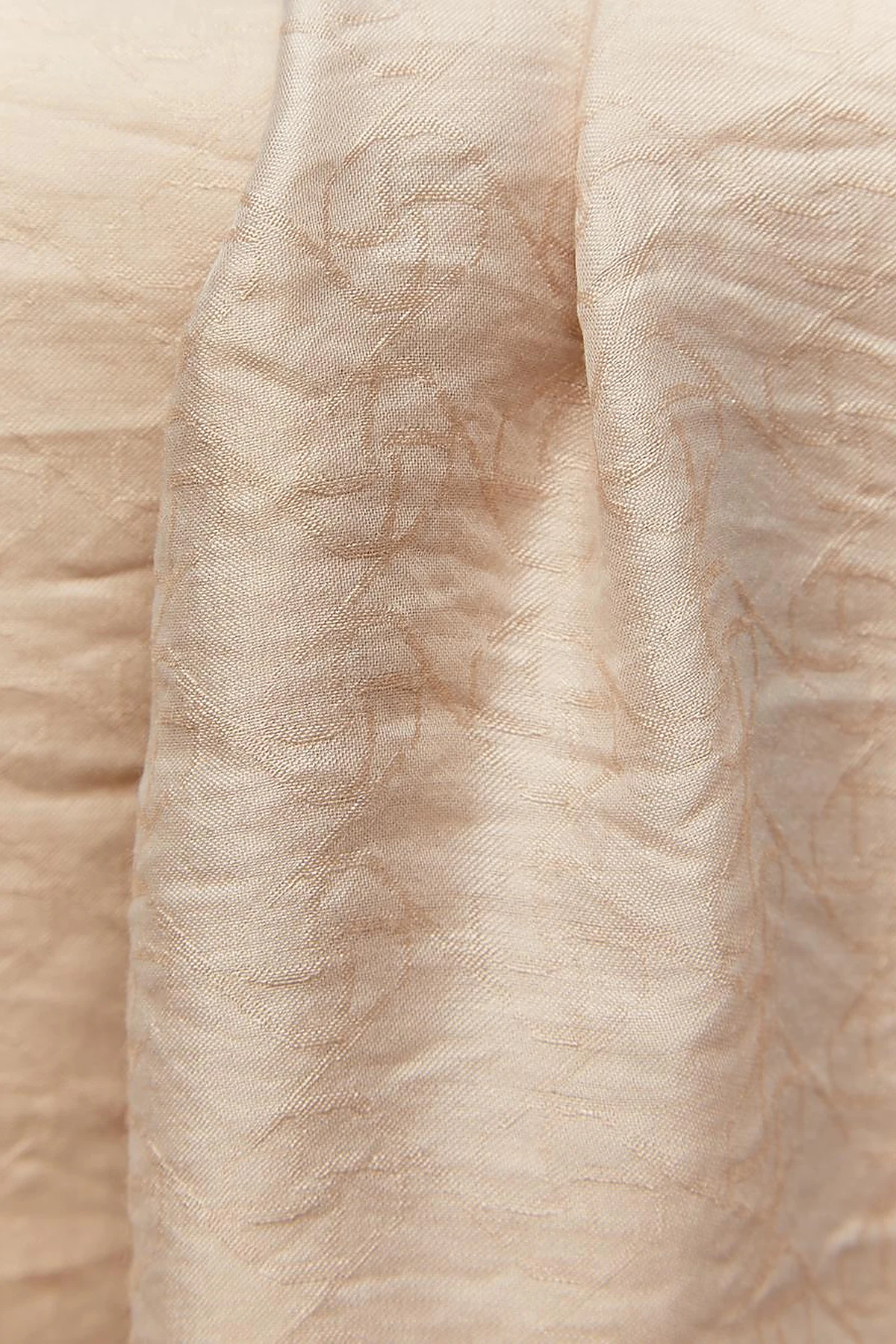 Square Monogram Jacquard Viscose Woven Shawl Beige