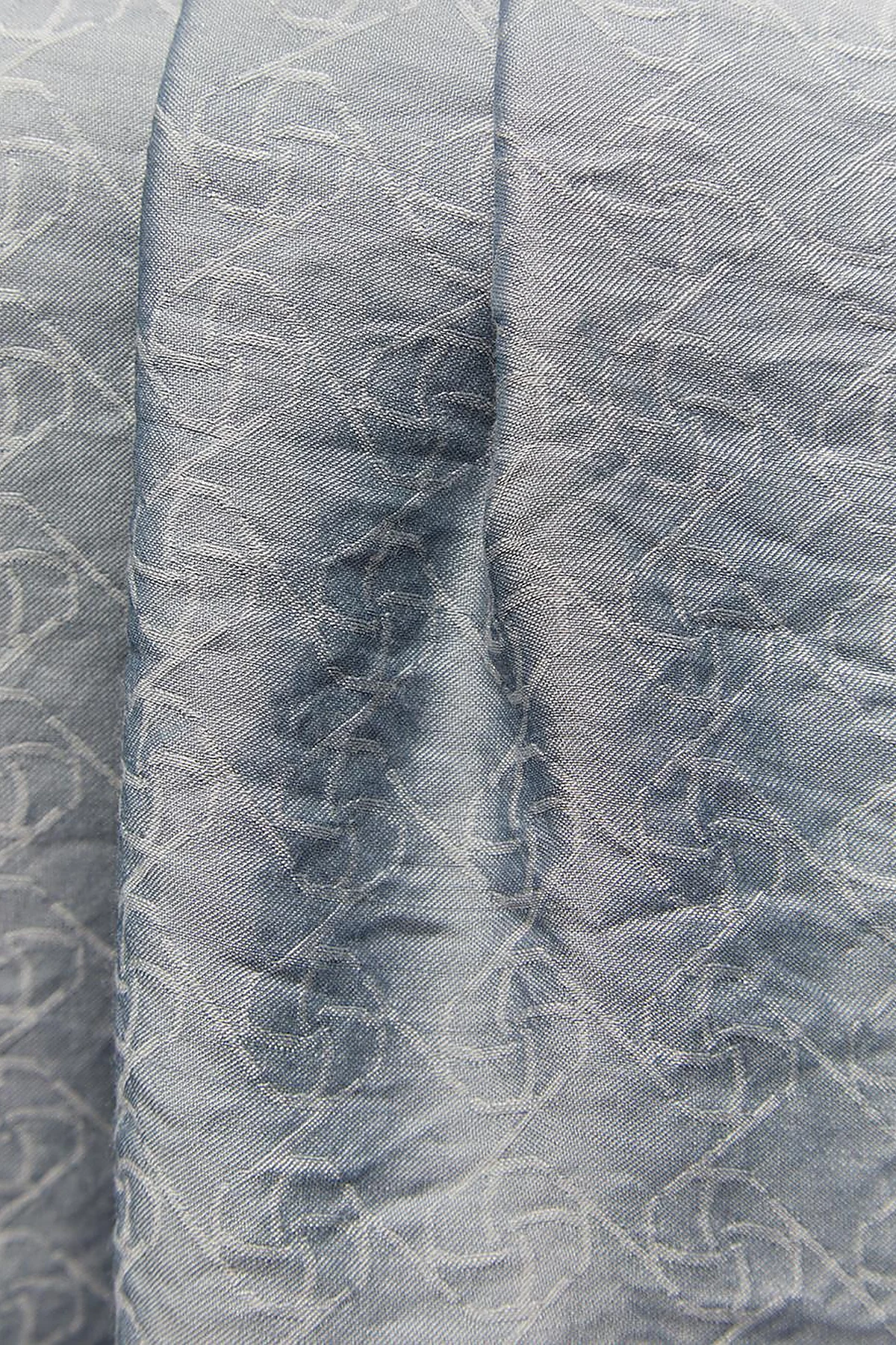Square Monogram Jacquard Viscose Woven Shawl Gray