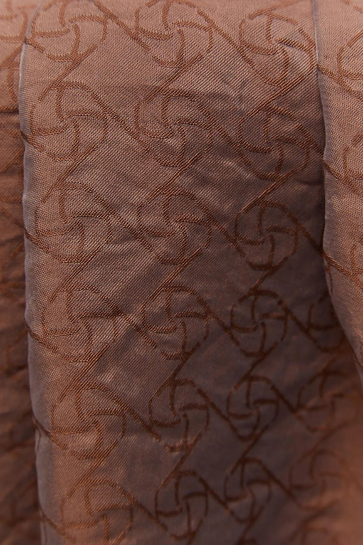 Square Monogram Jacquard Viscose Woven Shawl Brown