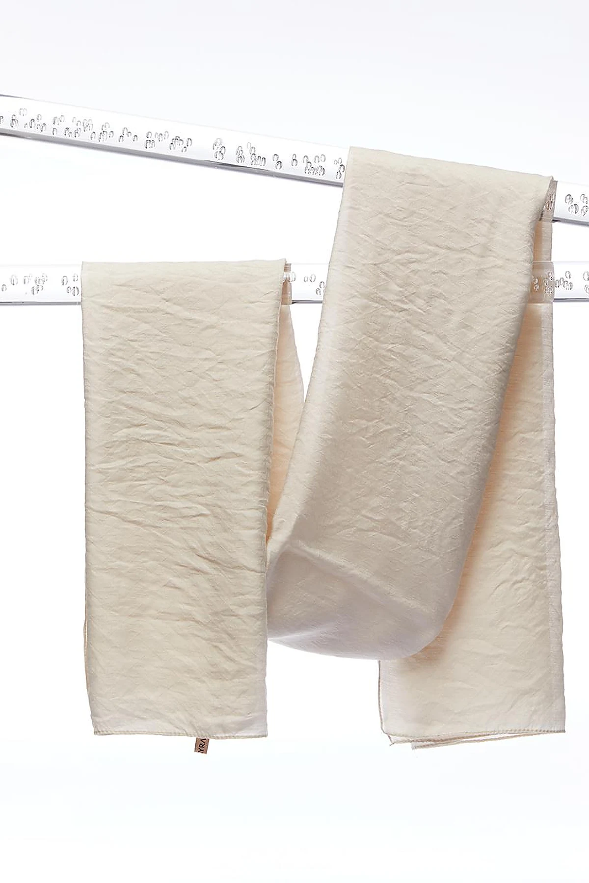 Square Monogram Jacquard Viscose Woven Shawl Cream