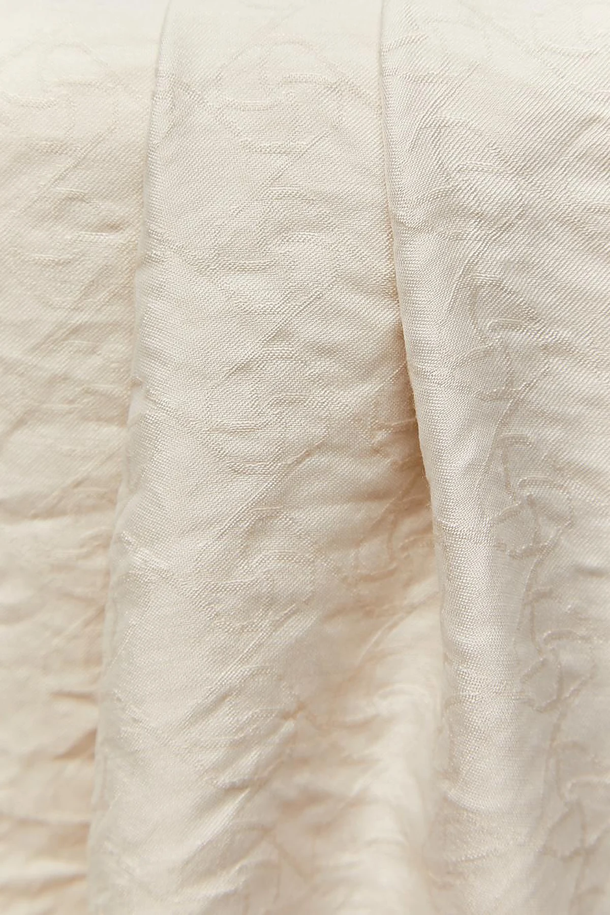 Square Monogram Jacquard Viscose Woven Shawl Cream