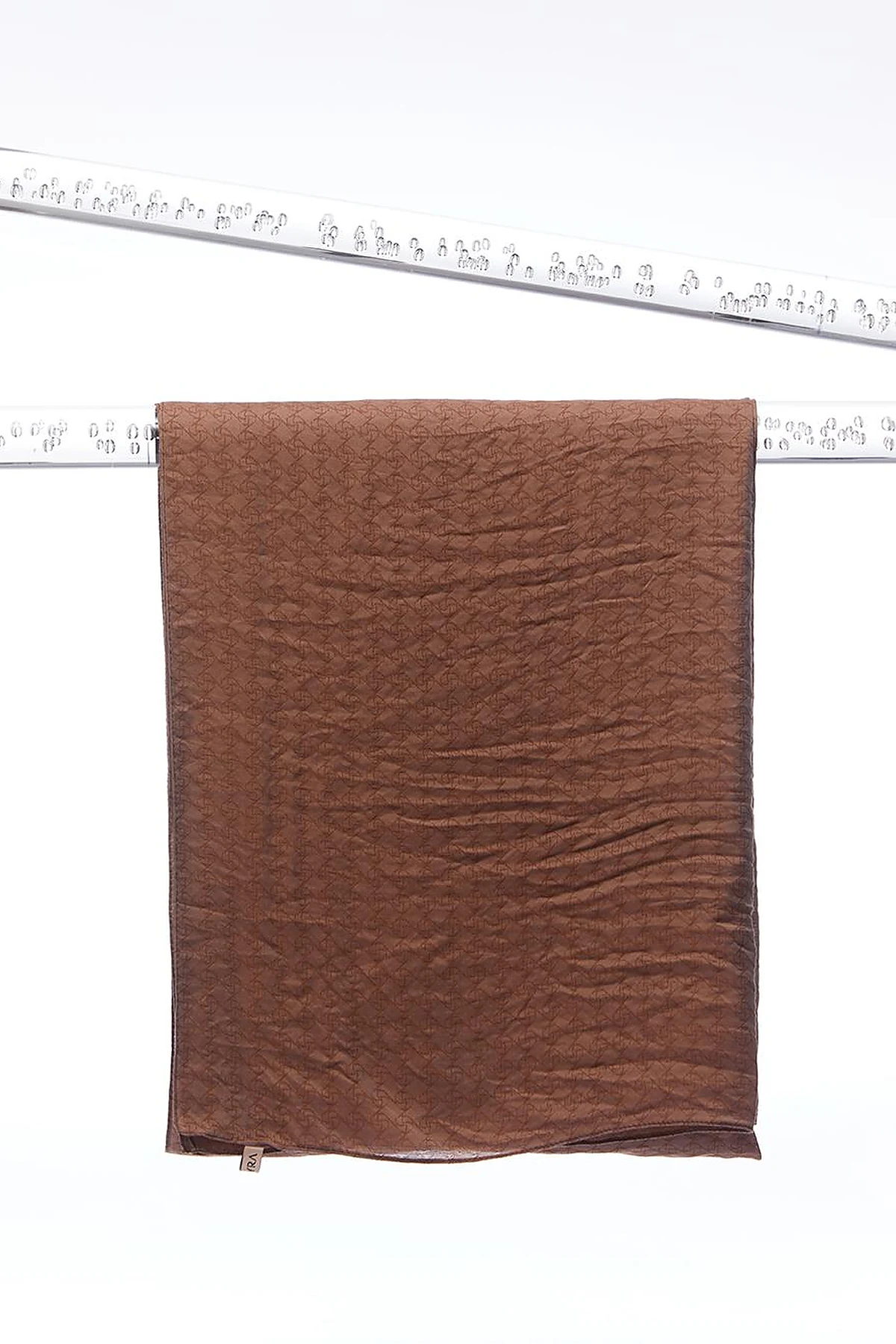 Mini Monogram Jacquard Viscose Woven Shawl Brown