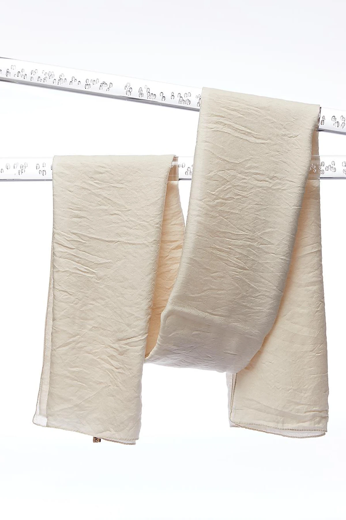 Mini Monogram Jacquard Viscose Woven Shawl Cream