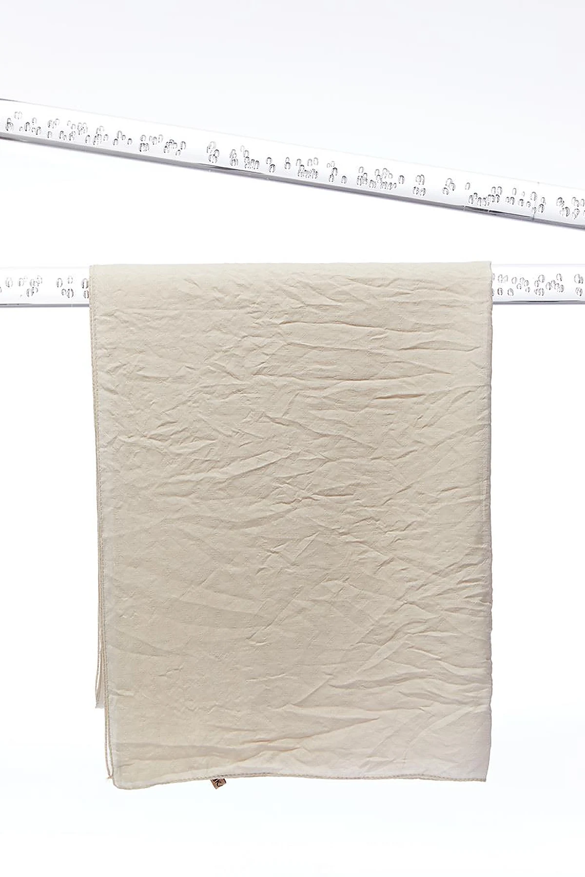Mini Monogram Jacquard Viscose Woven Shawl Cream