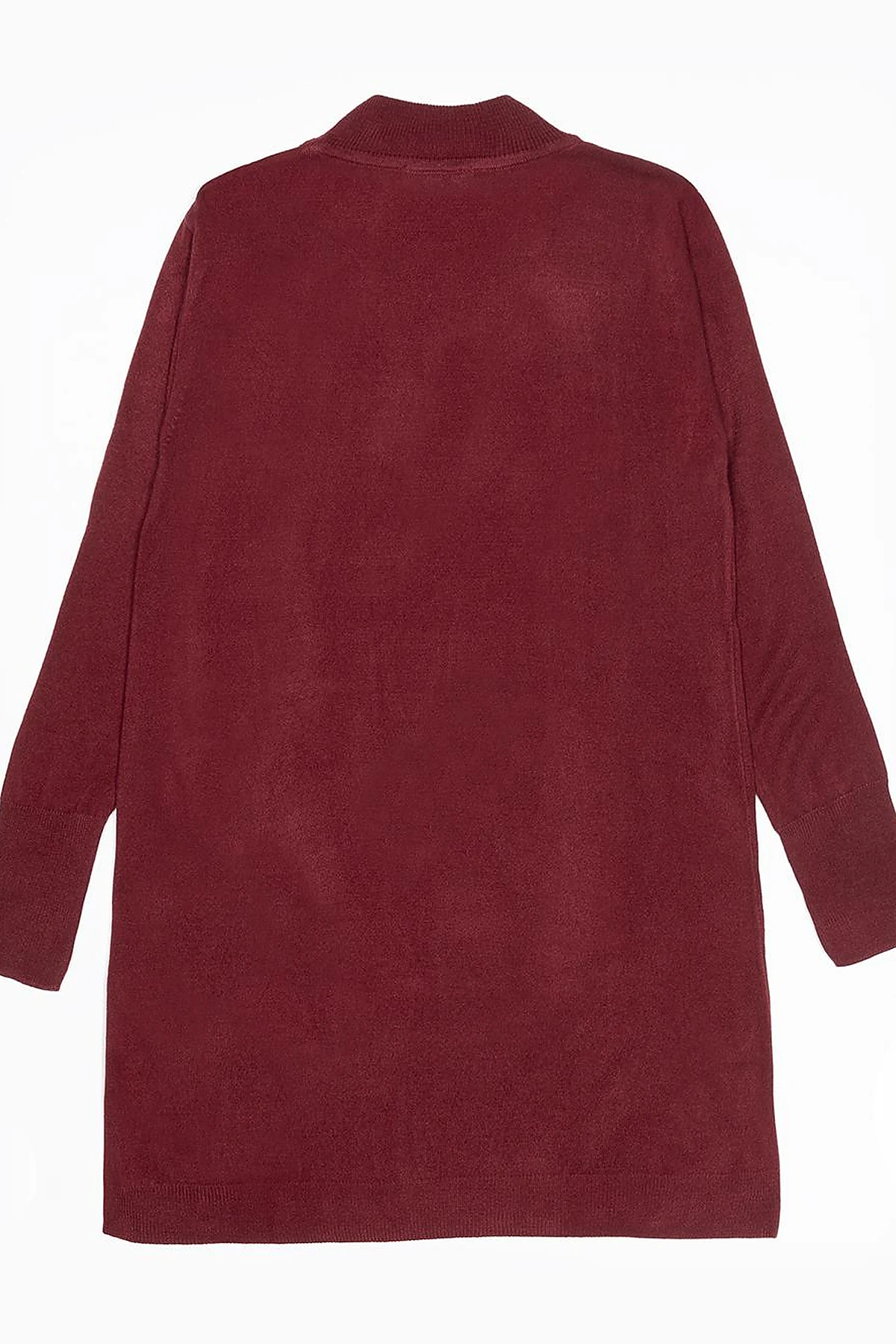 Turtleneck Basic Knitwear Tunic Claret Red