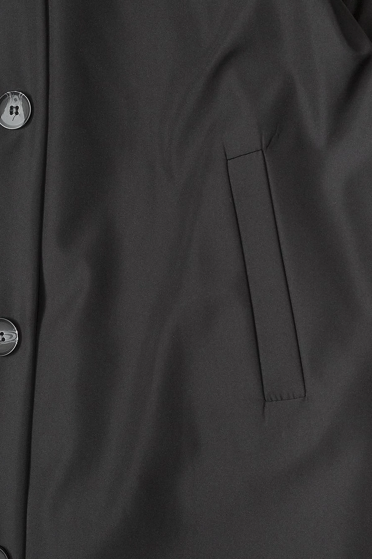 Hood Detailed Top Coat Black