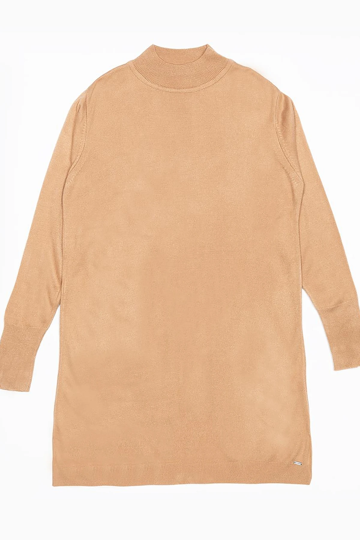Turtleneck Basic Knitwear Tunic Salmon