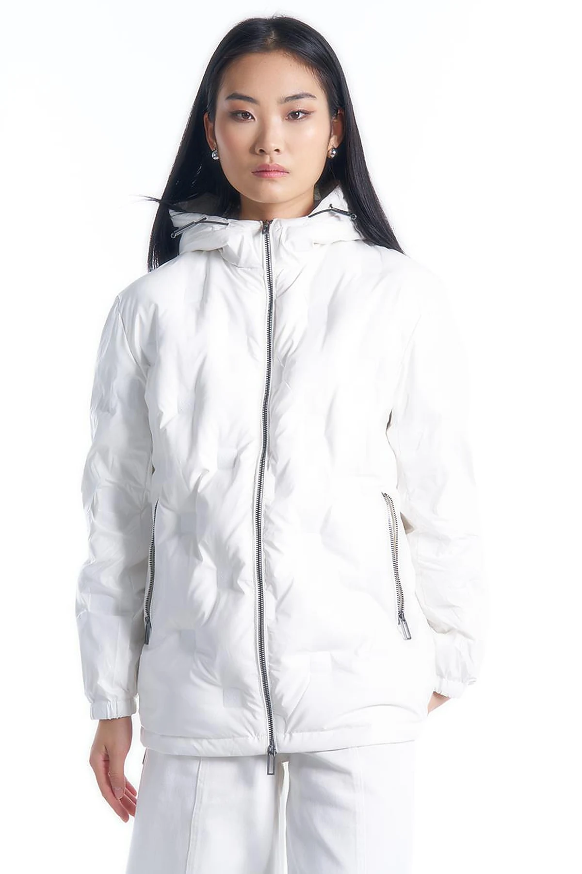 Monogram Kaz Tüyü Dolgulu Mont Optik Beyaz 