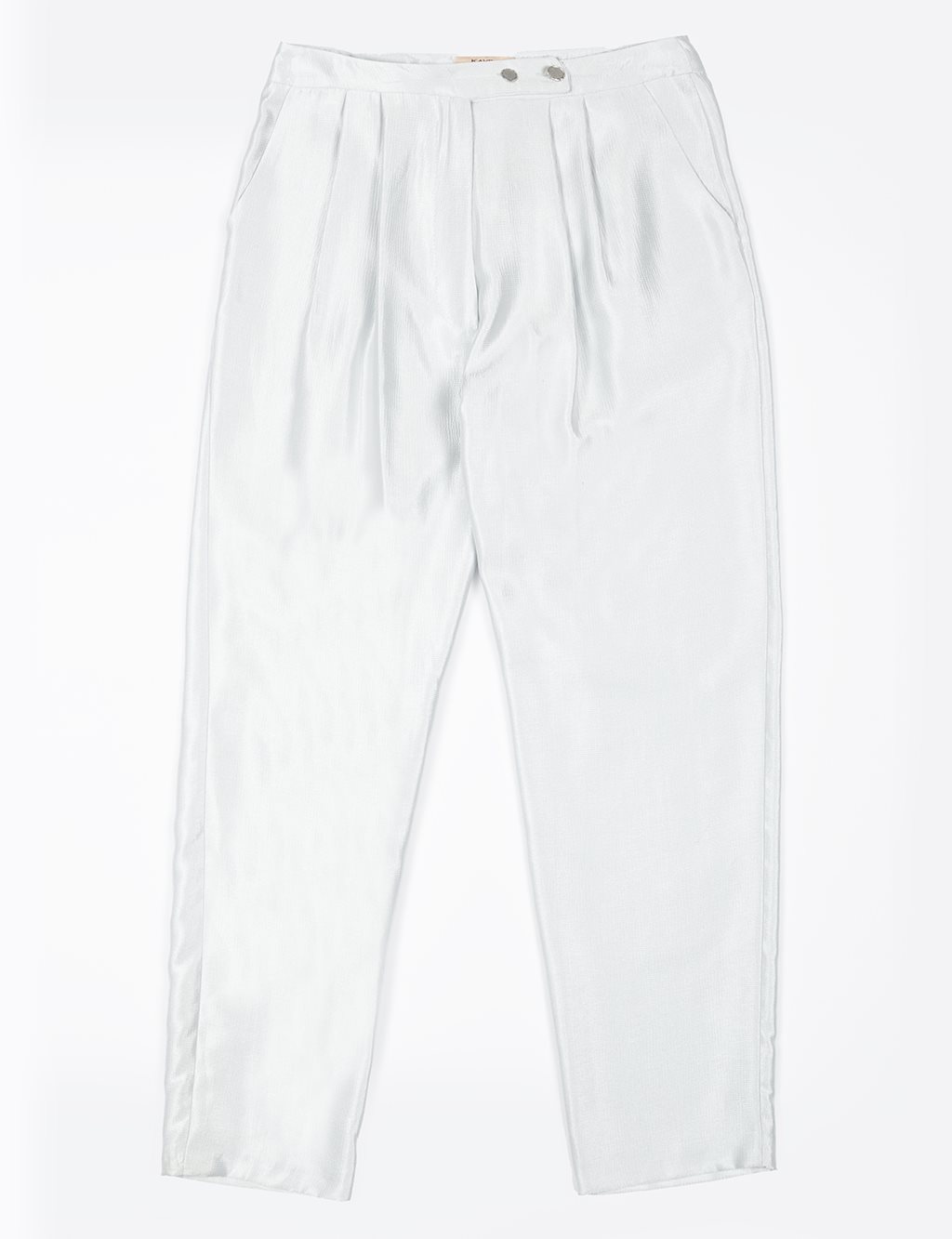 İşlemeli Balon Kol Ceket Pantolon Takım Açık Mavi Optik Beyaz
