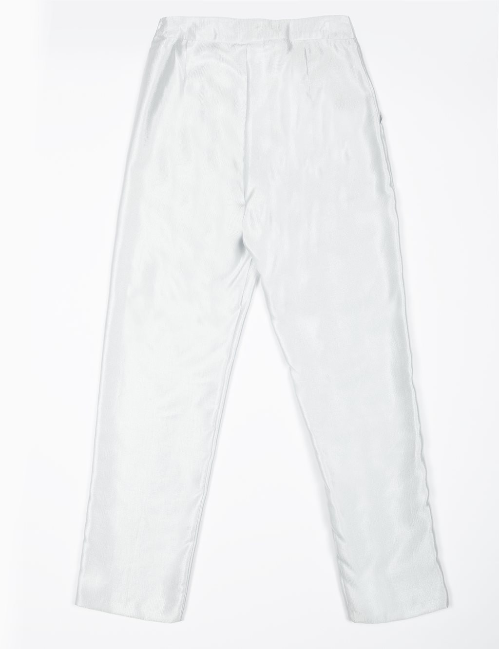 İşlemeli Balon Kol Ceket Pantolon Takım Açık Mavi Optik Beyaz