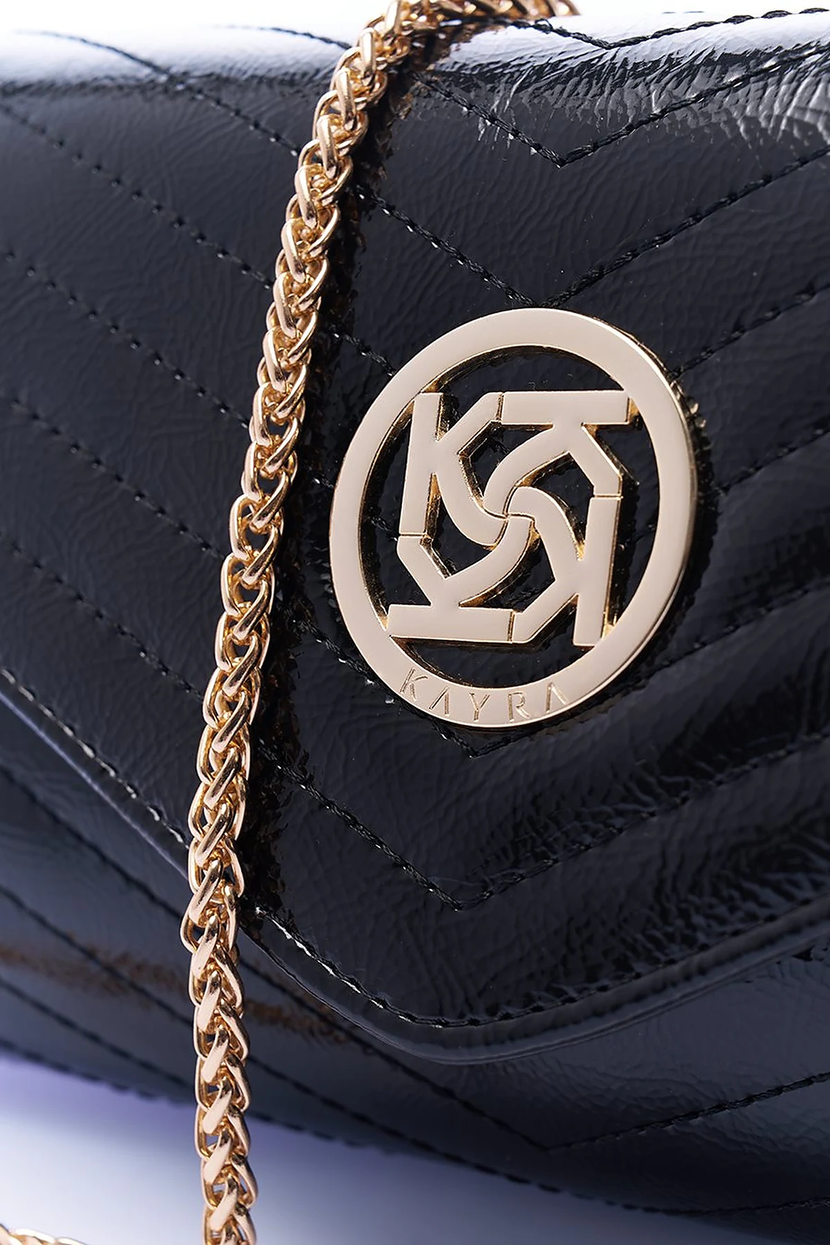 Envelope Form Bag with Logo Black