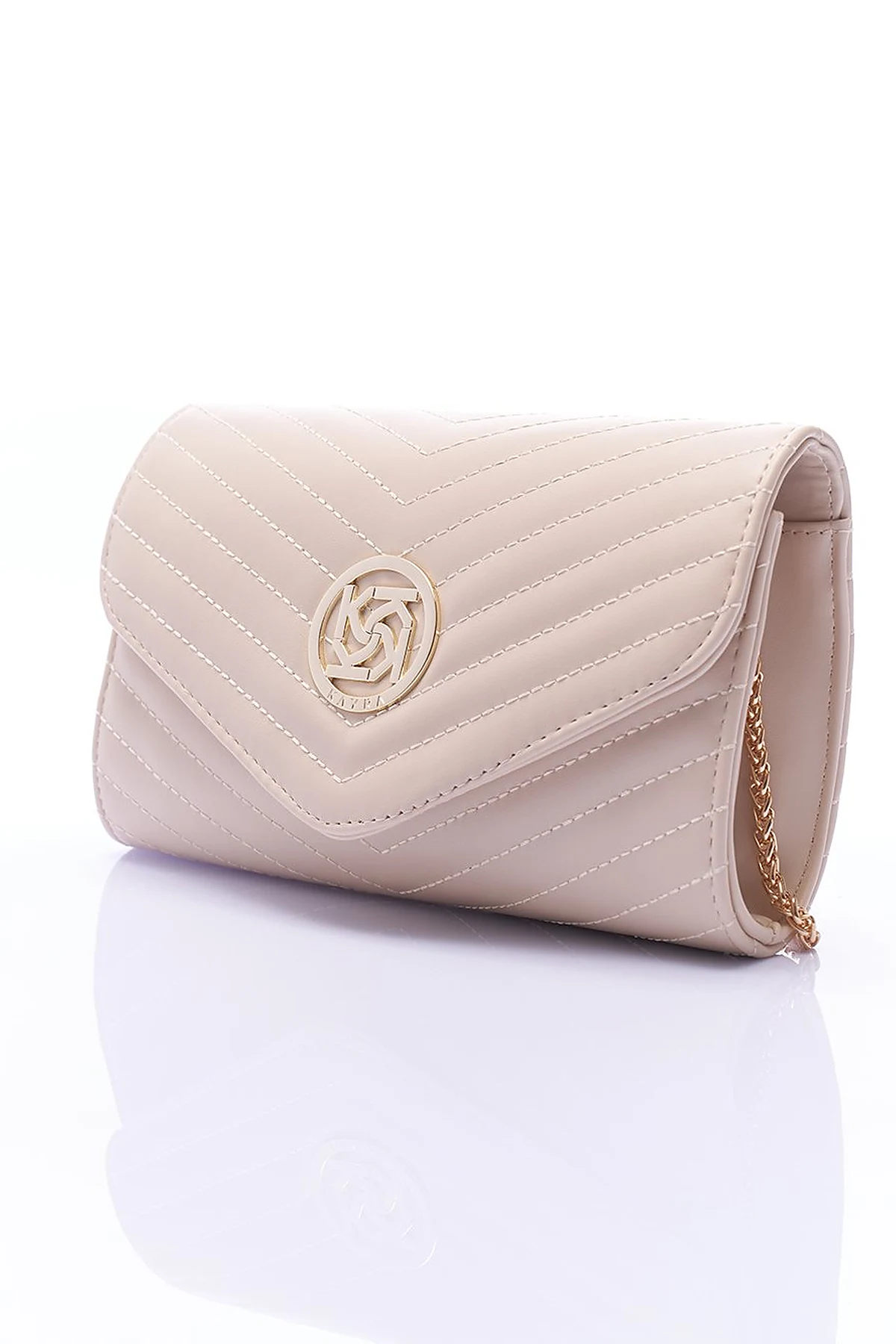 Envelope Form Bag Cream with Logo