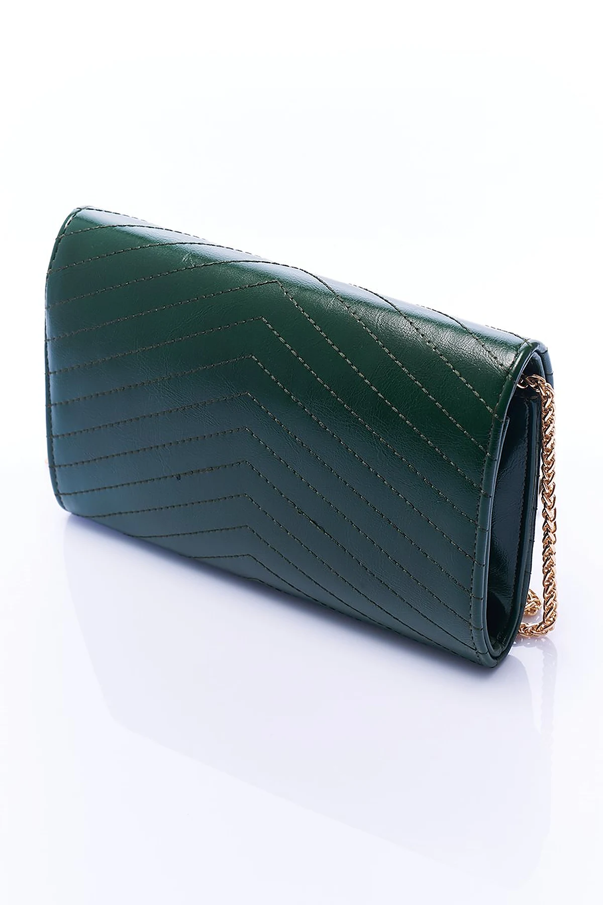 Envelope Form Bag with Logo Emerald