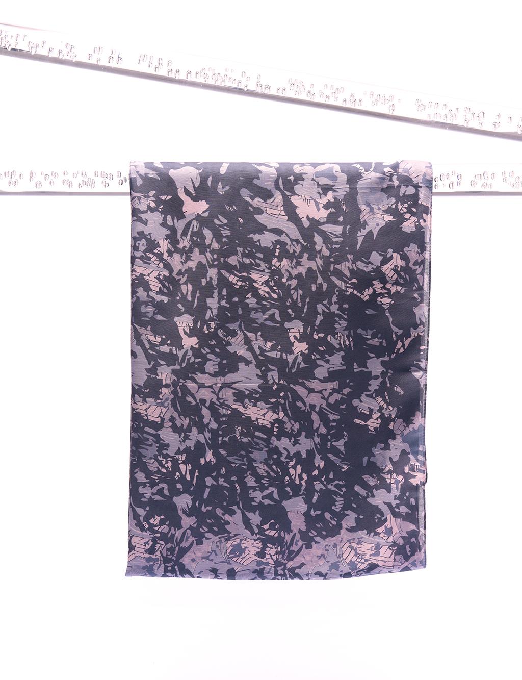 Camouflage Pattern Digital Print Shawl Grey-Powder