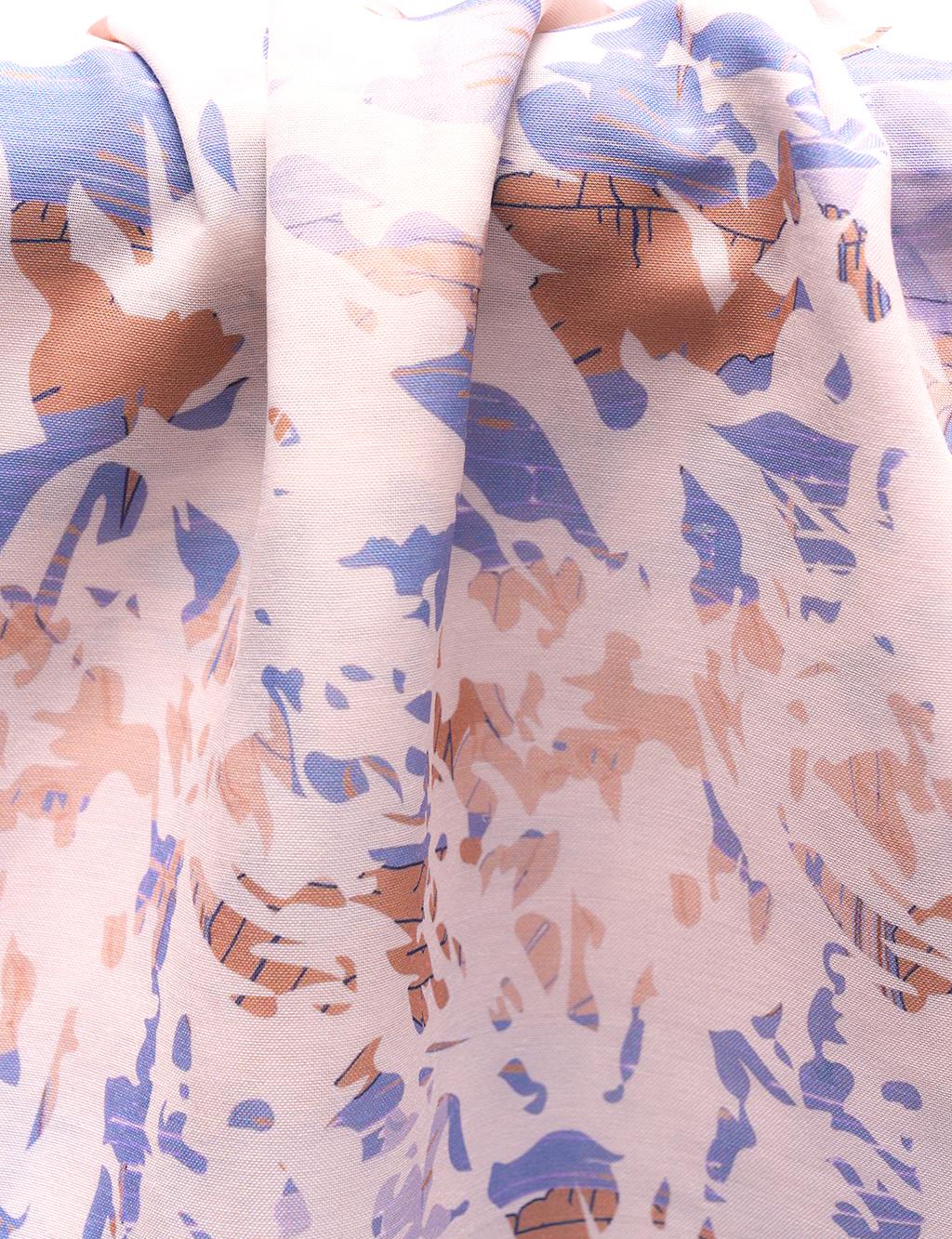 Camouflage Pattern Digital Print Shawl Grey-Blue