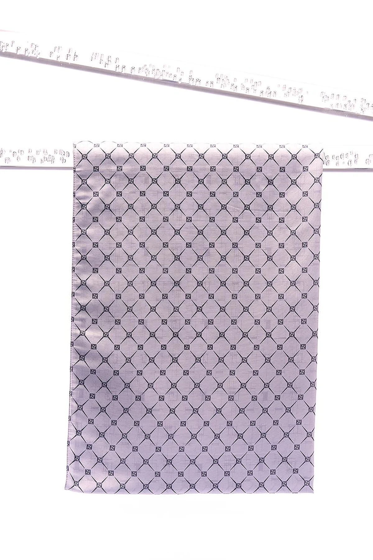 Monogram Patterned Shawl Gray