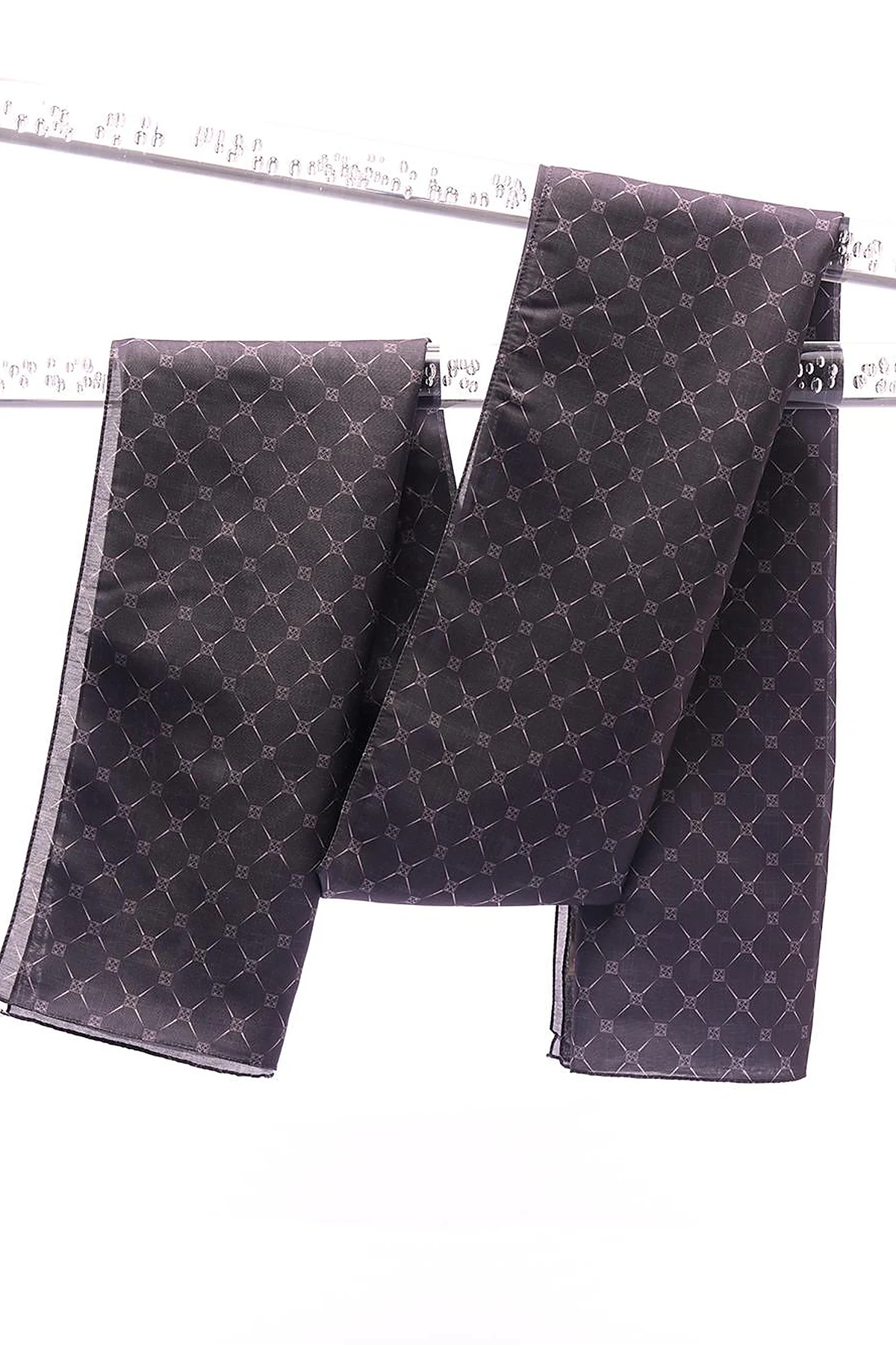 Monogram Patterned Shawl Dark Brown