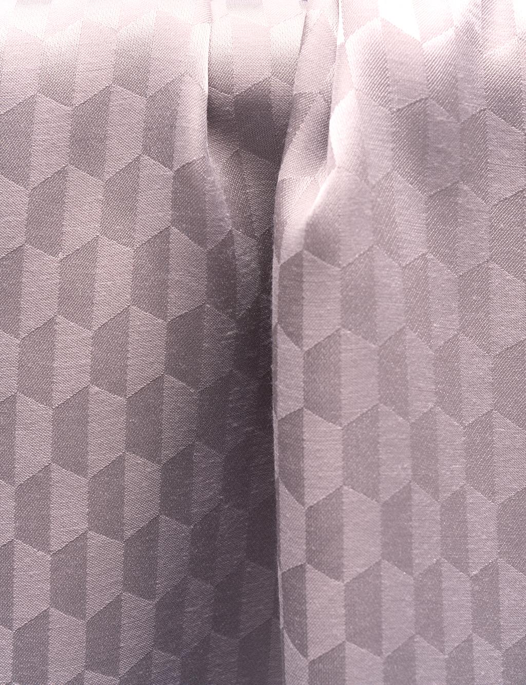 Jakarlı Monogram Şal Petek Desen Gri