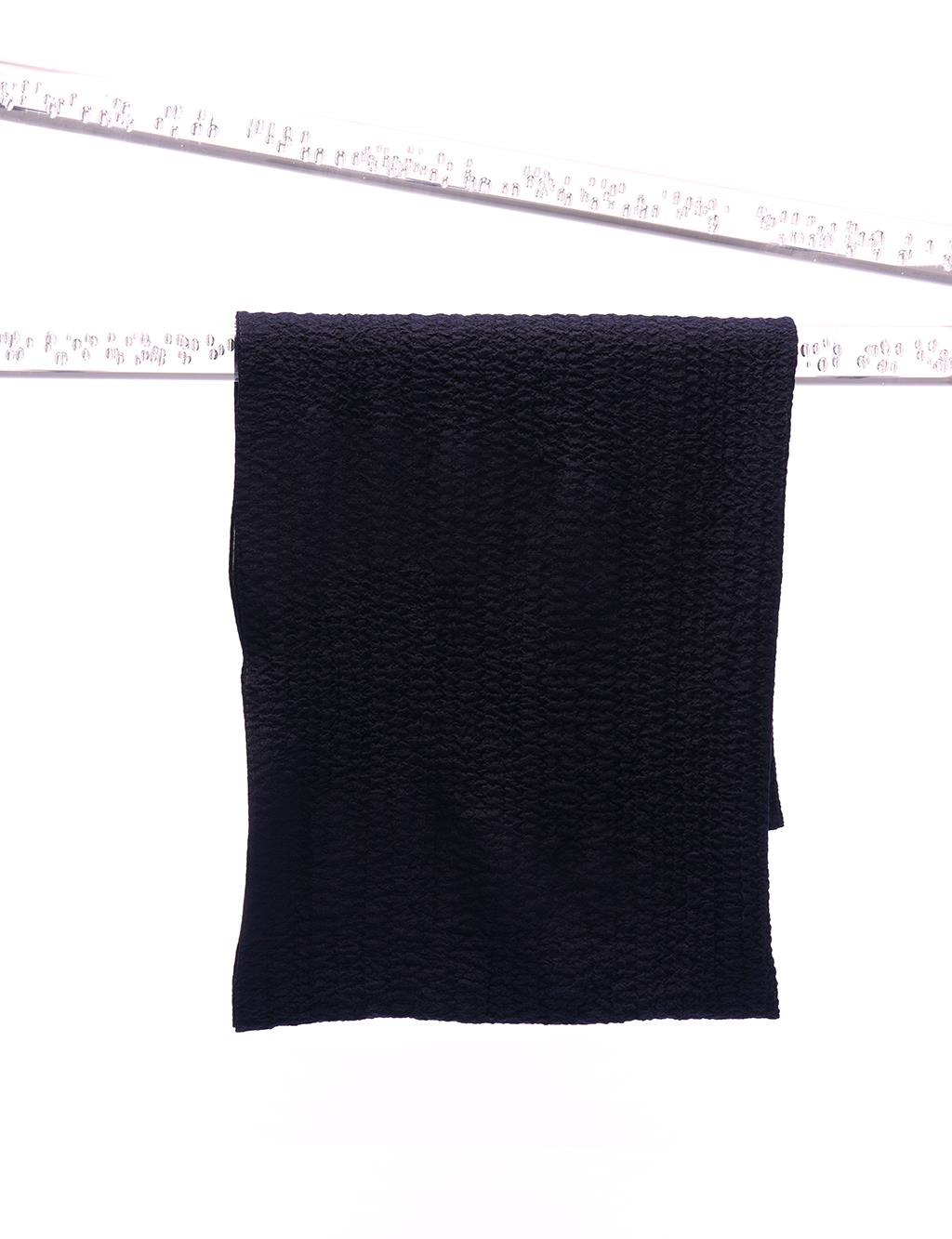 Square Textured Shawl Navy Blue