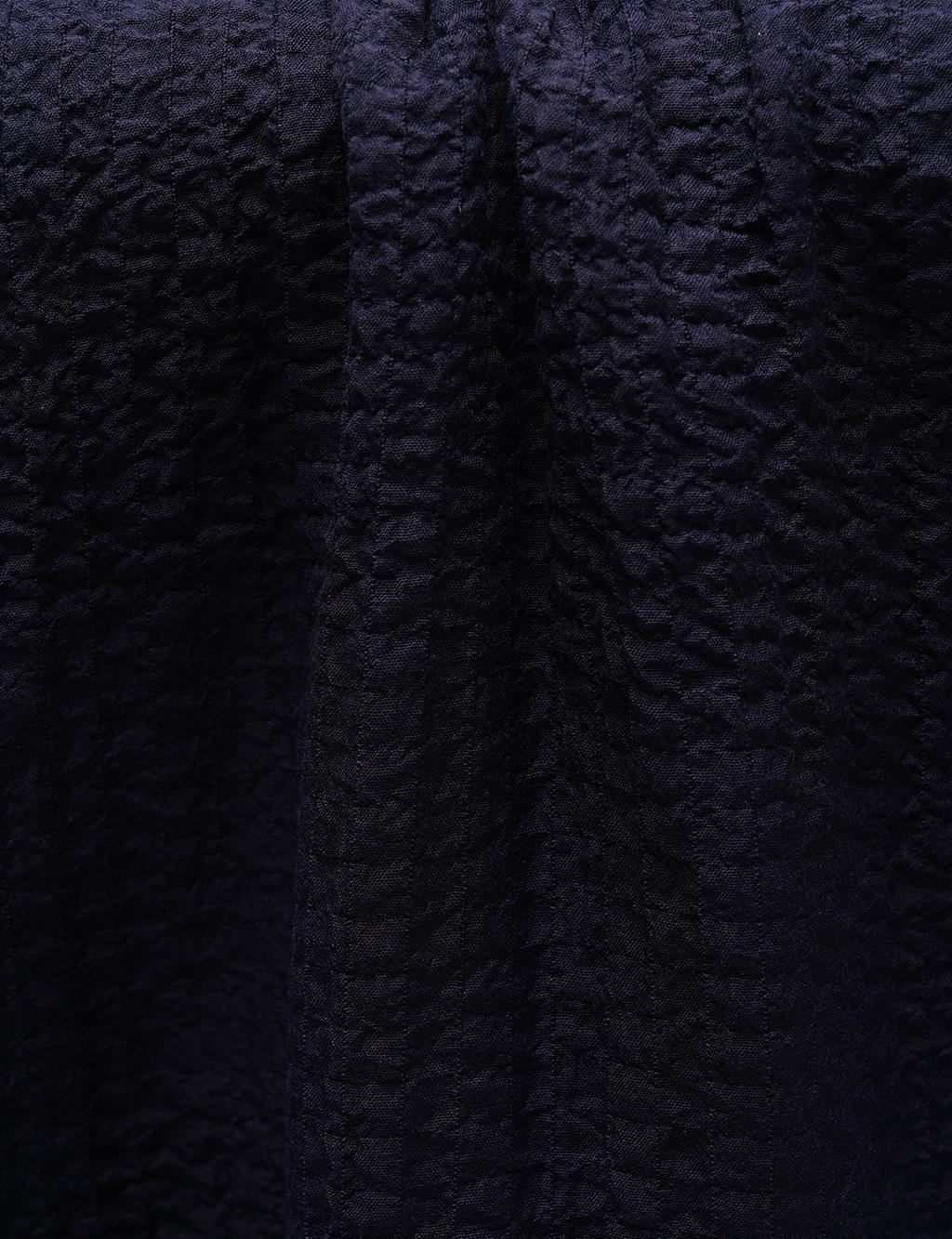 Square Textured Shawl Navy Blue