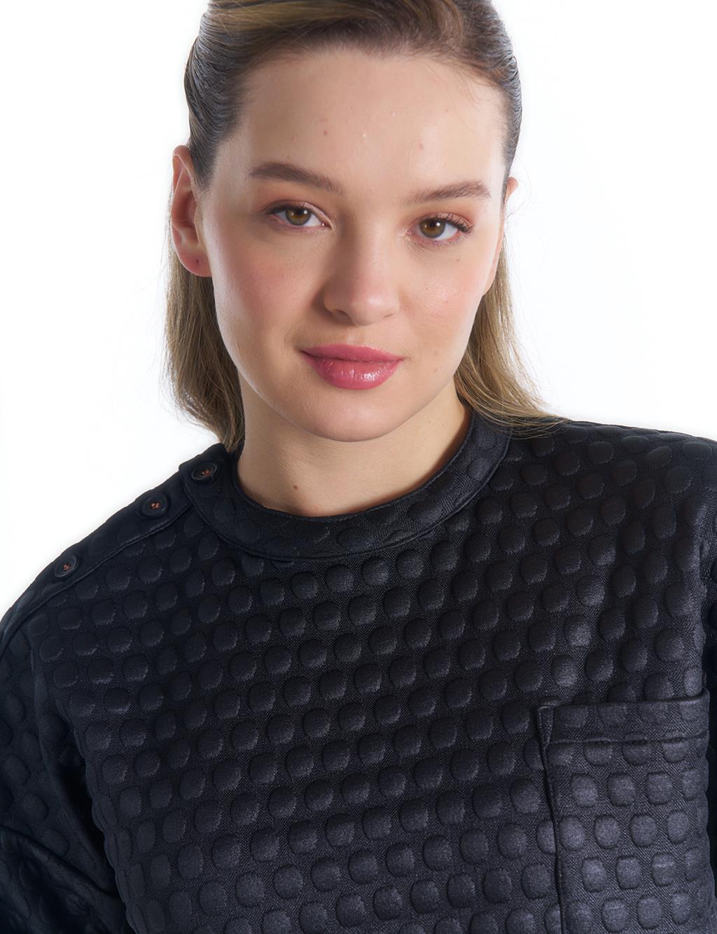 Textured Sweatshirt Black