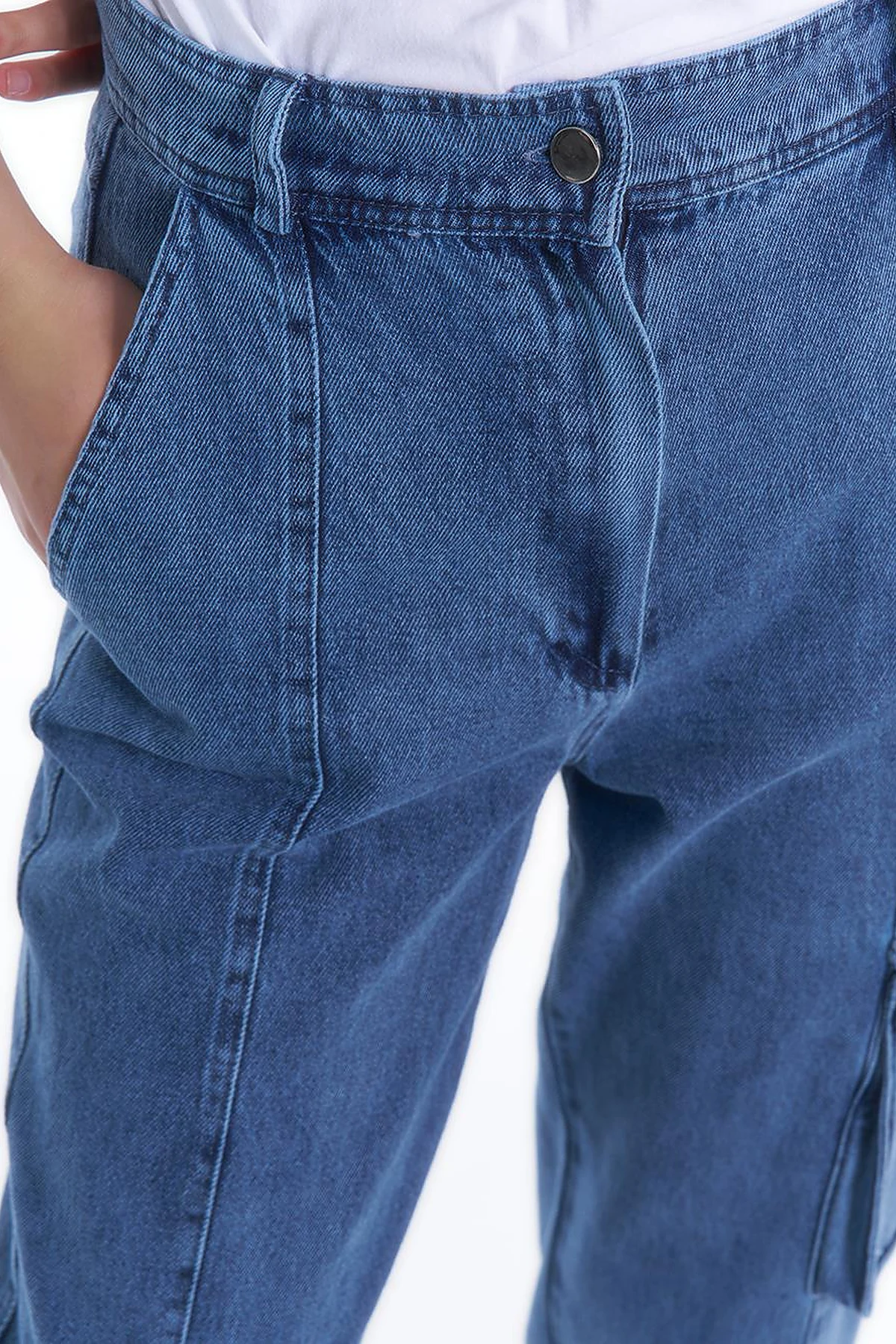 Pocket Detailed Denim Pants Indigo