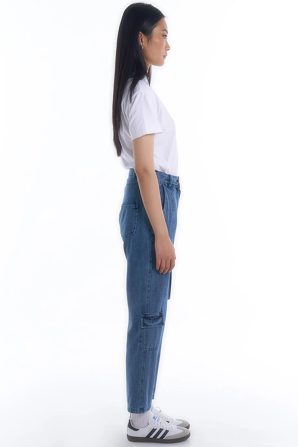 Pocket Detailed Denim Pants Indigo